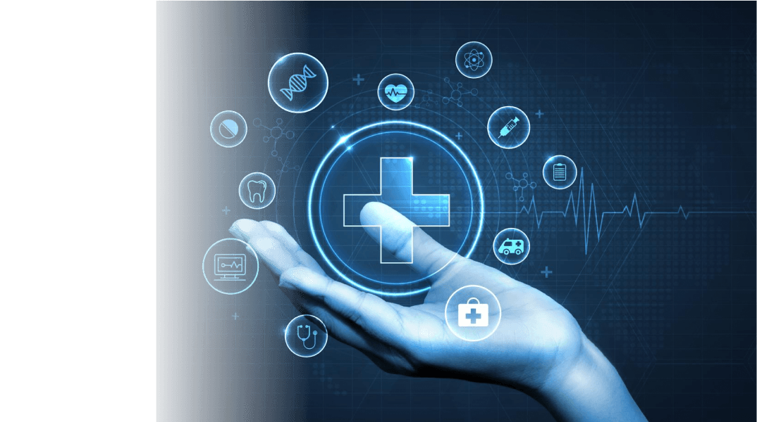 Medical and digital healthcare illustration