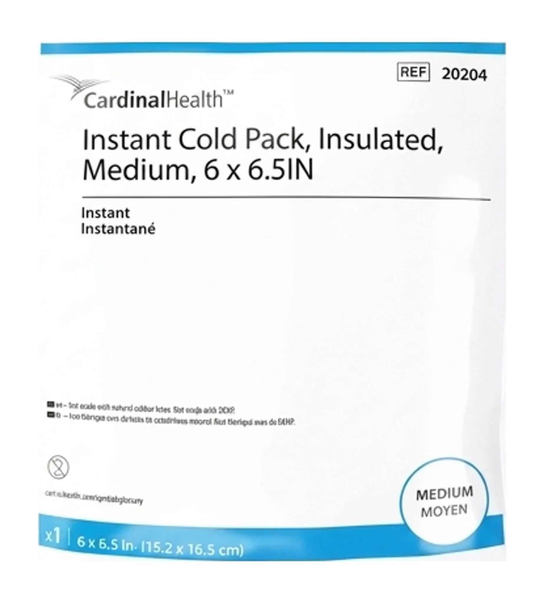 Instant Cold Pack, Insulated, Medium, 6 x 6.5IN