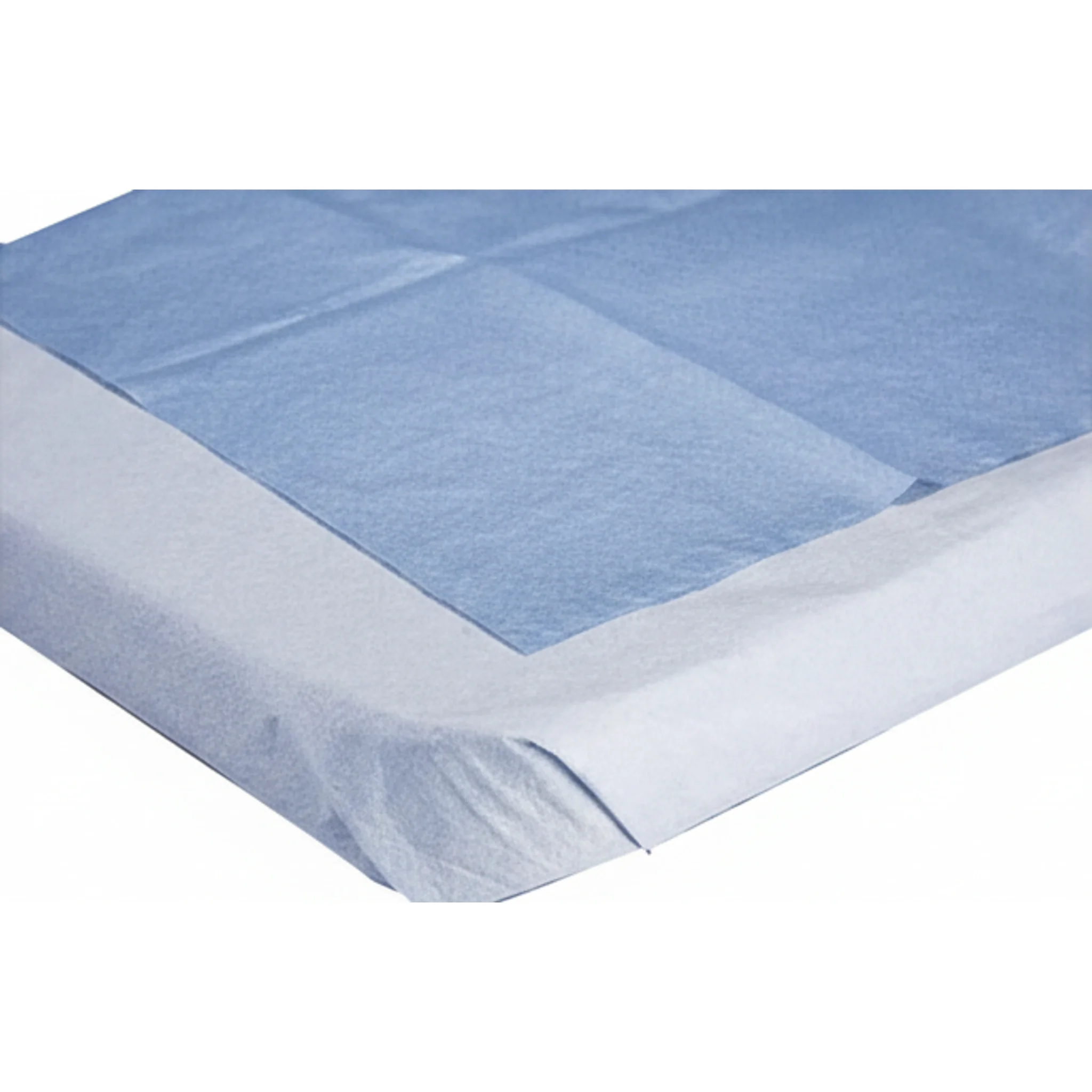 Stretcher Sheet Drape, W40" x L90", White/Blue