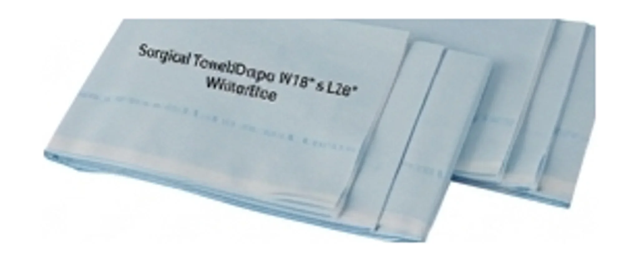 Surgical Towel/Drape, W18" x L26" White/Blue