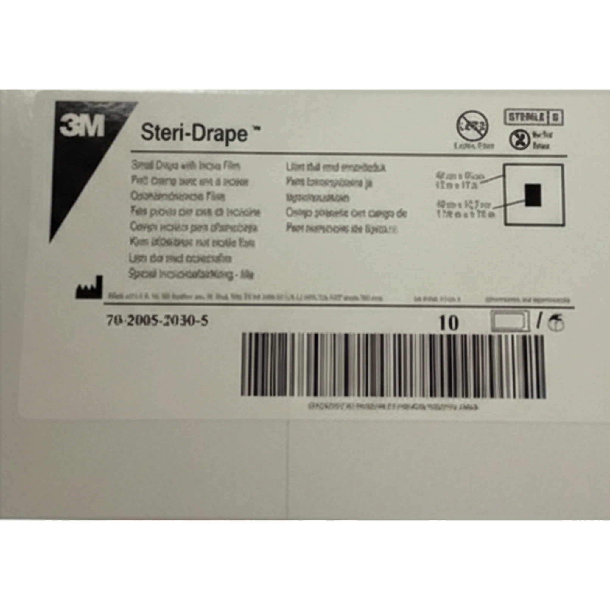 Steri-Drape™ U-Drape, 120cm x 130cm, 16.5cm x 49cm Split, Sterile, Latex-Free, Clear