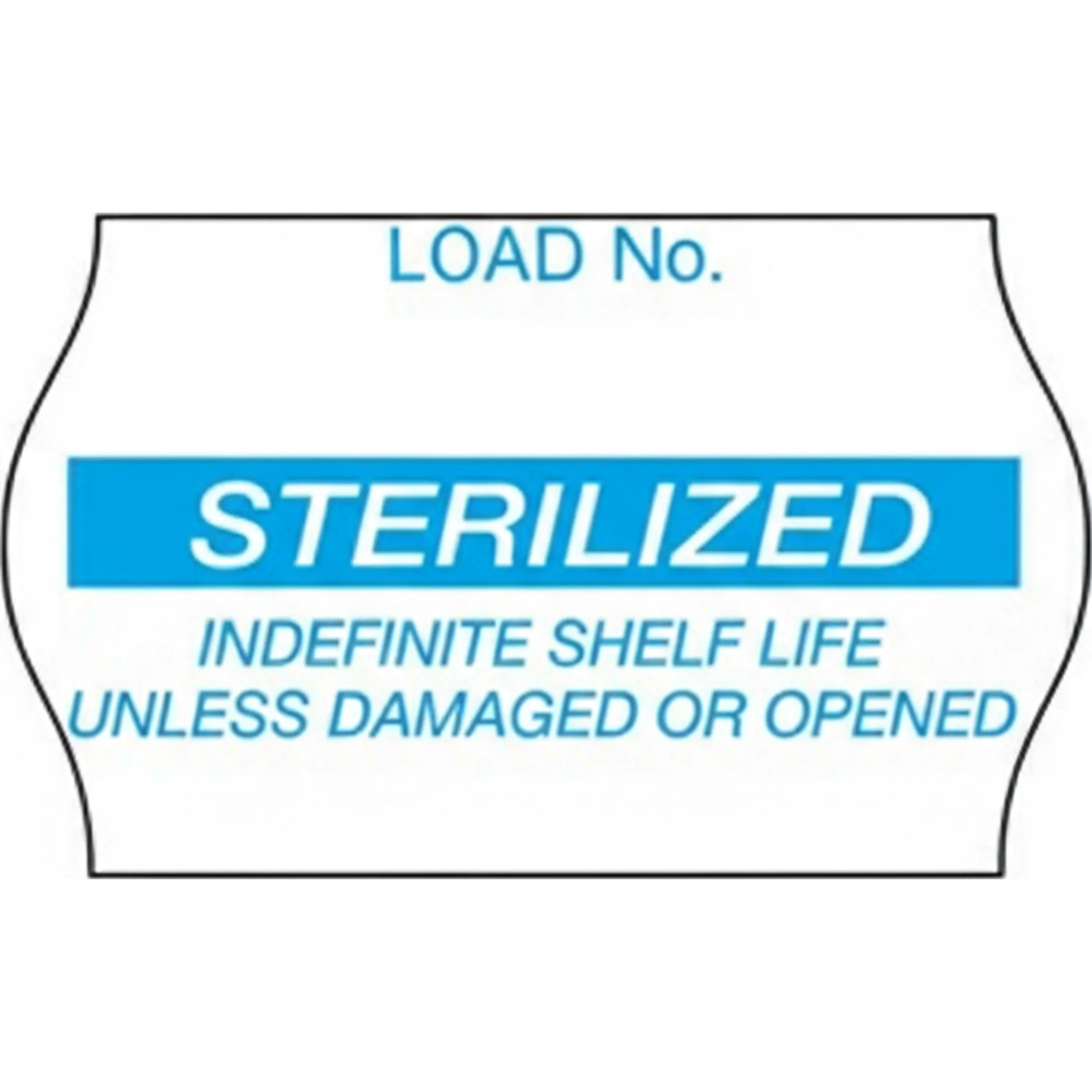 Comply™ Record Label showing sterilized date, Blue