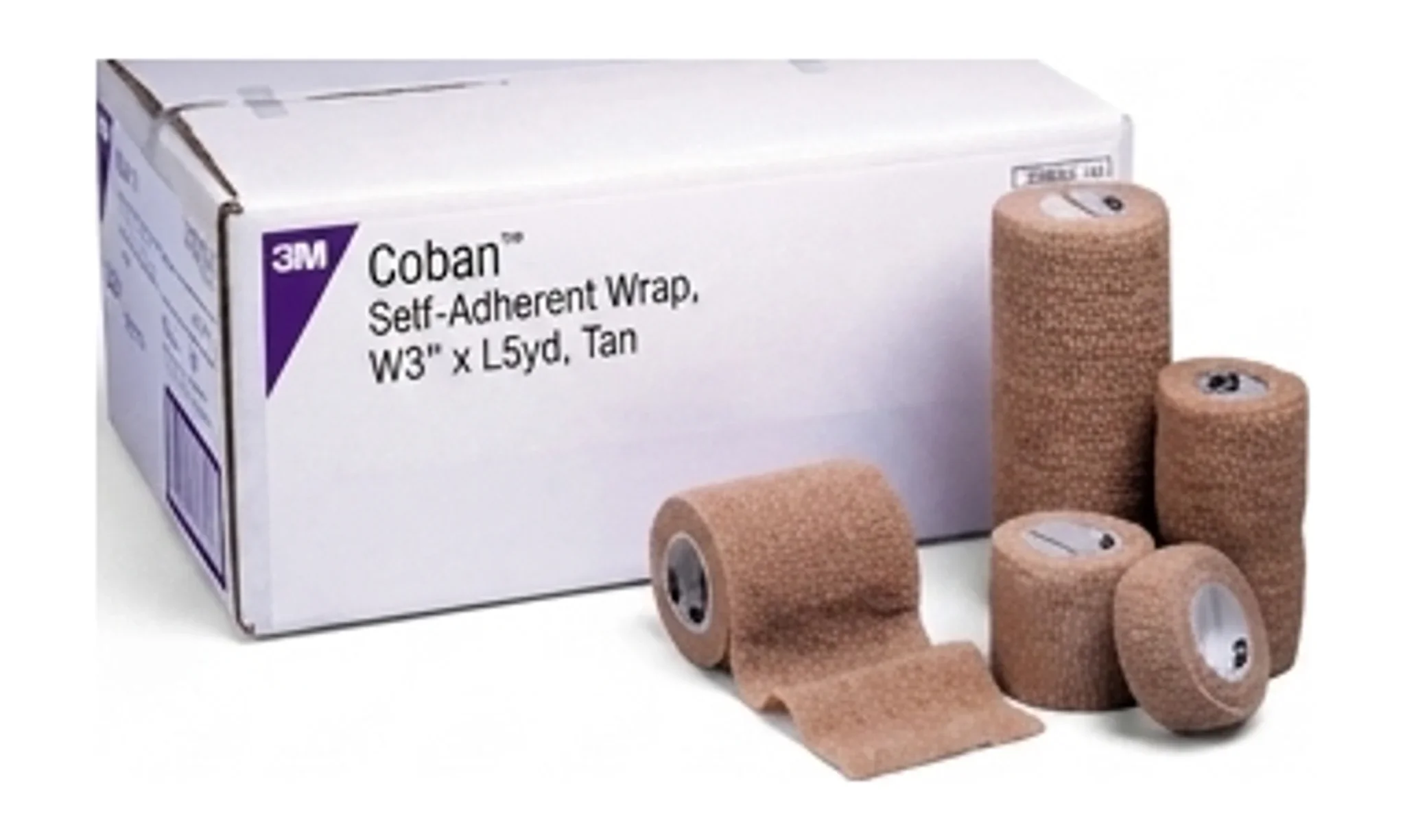 Coban™ Self-Adherent Wrap, W3" x L5yd, Tan