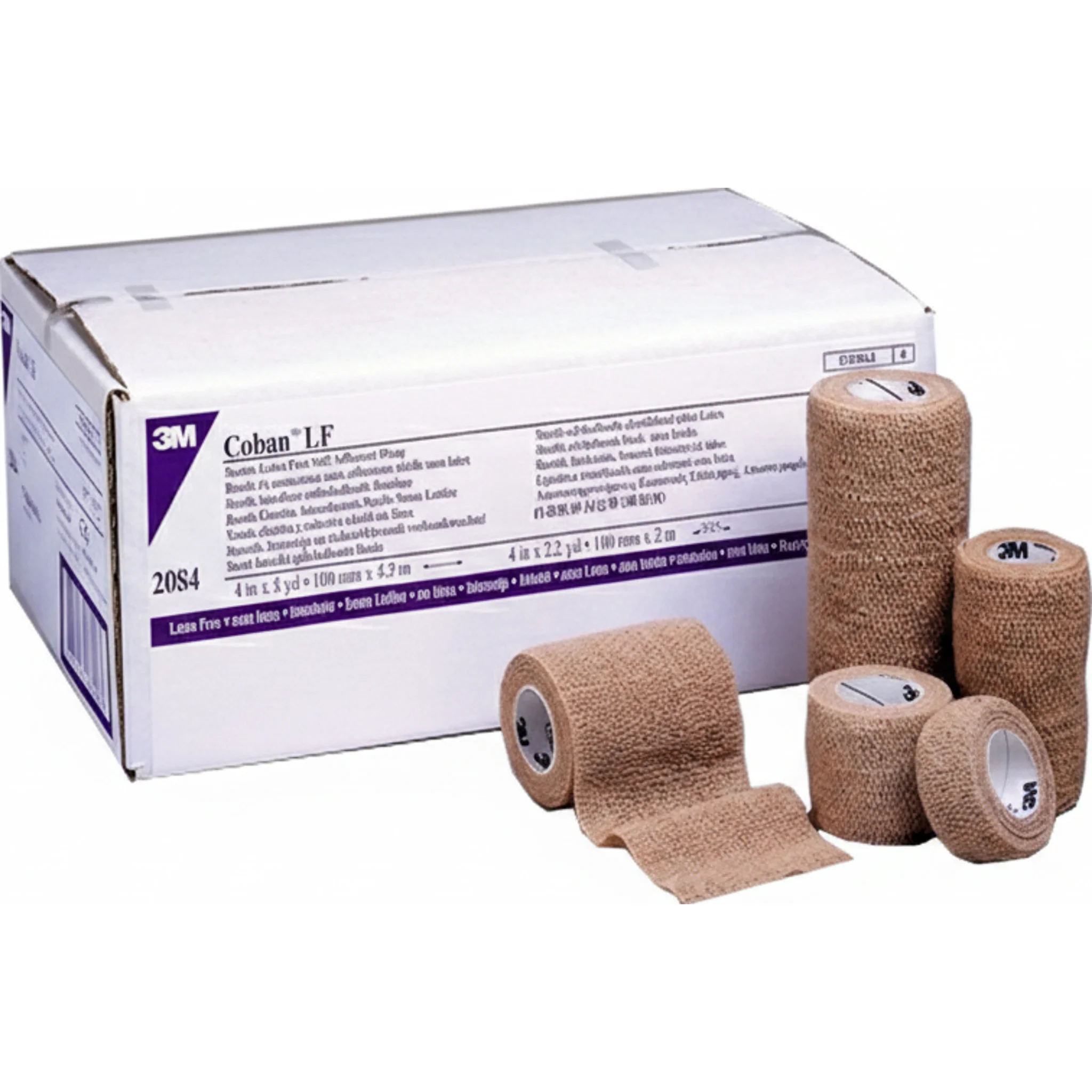 Coban™ Self-Adherent Wrap, 4" x 5yd, Non-Sterile, Latex Free, Tan