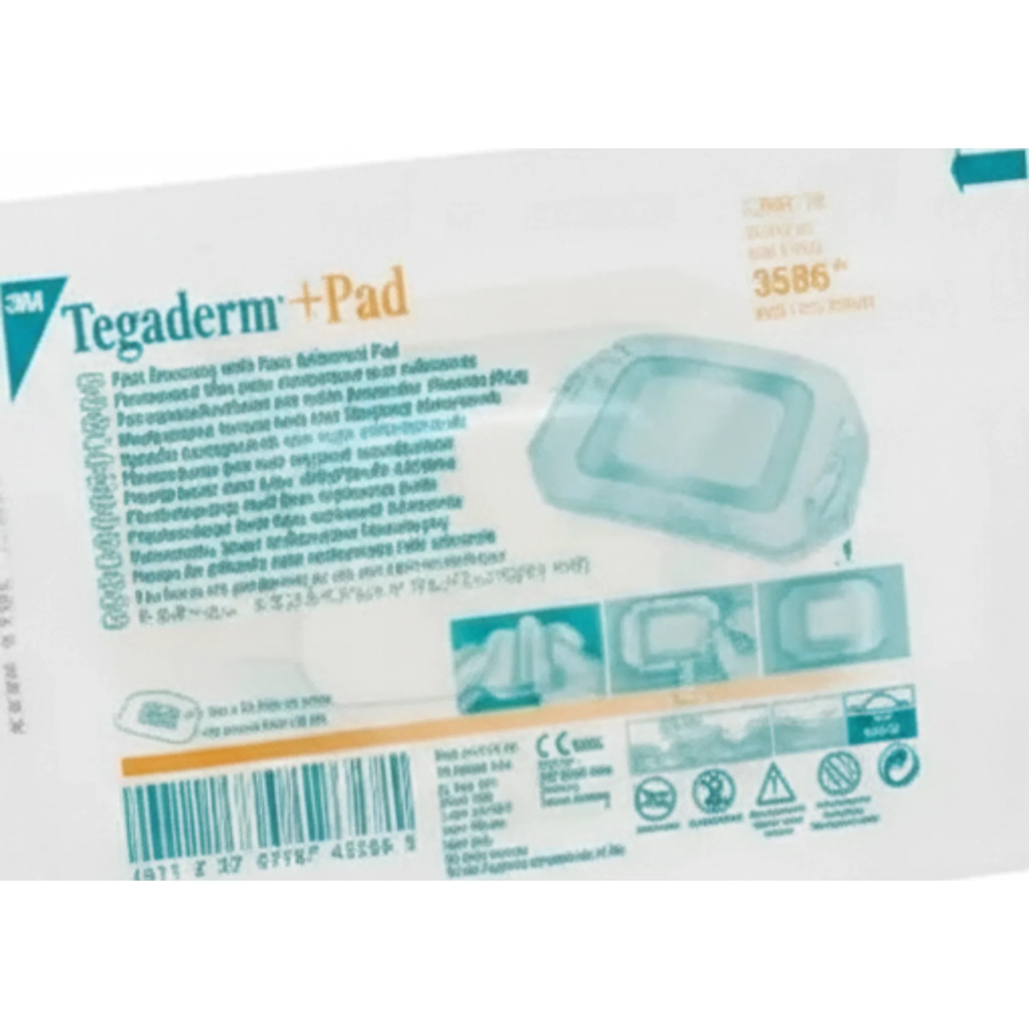 3M™ Tegaderm™ + Pad Film Dressing with Non-Adherent Pad , 9cm x 10cm