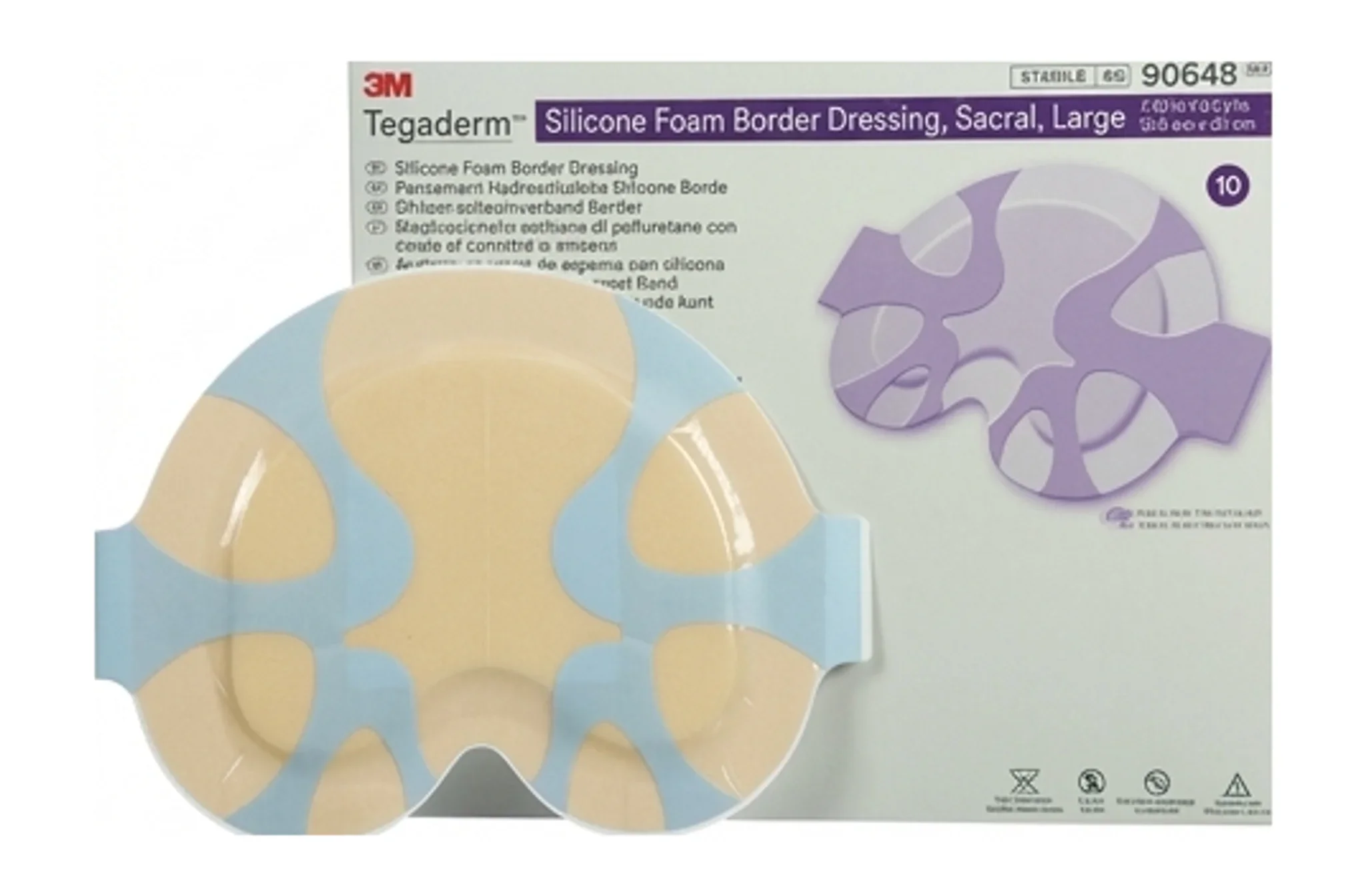 Tegaderm™ Silicone Foam Border Dressing, Sacral, Large