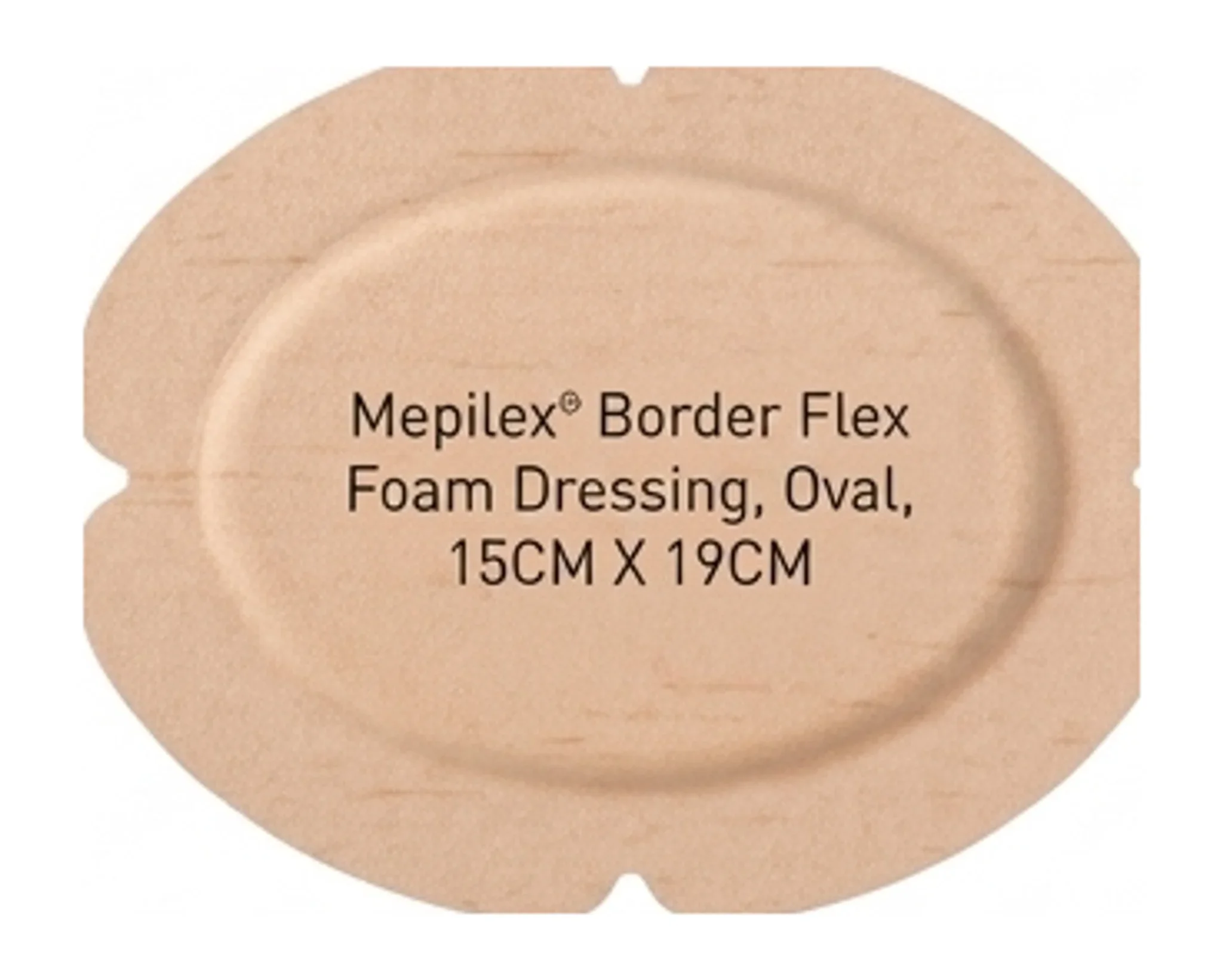 Mepilex® Border Flex Foam Dressing, Oval, 15CM X 19CM