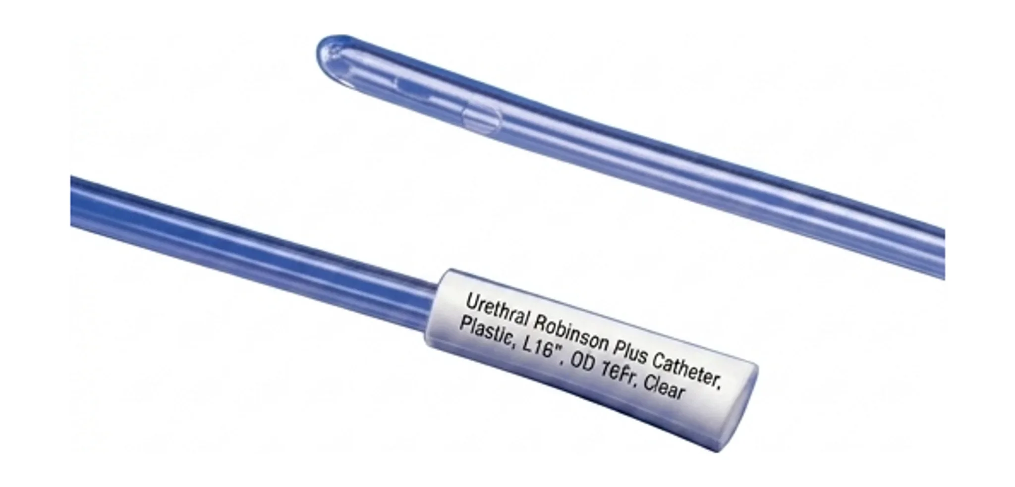 Urethral Robinson Plus Catheter, Plastic, L16", OD 16Fr, Clear