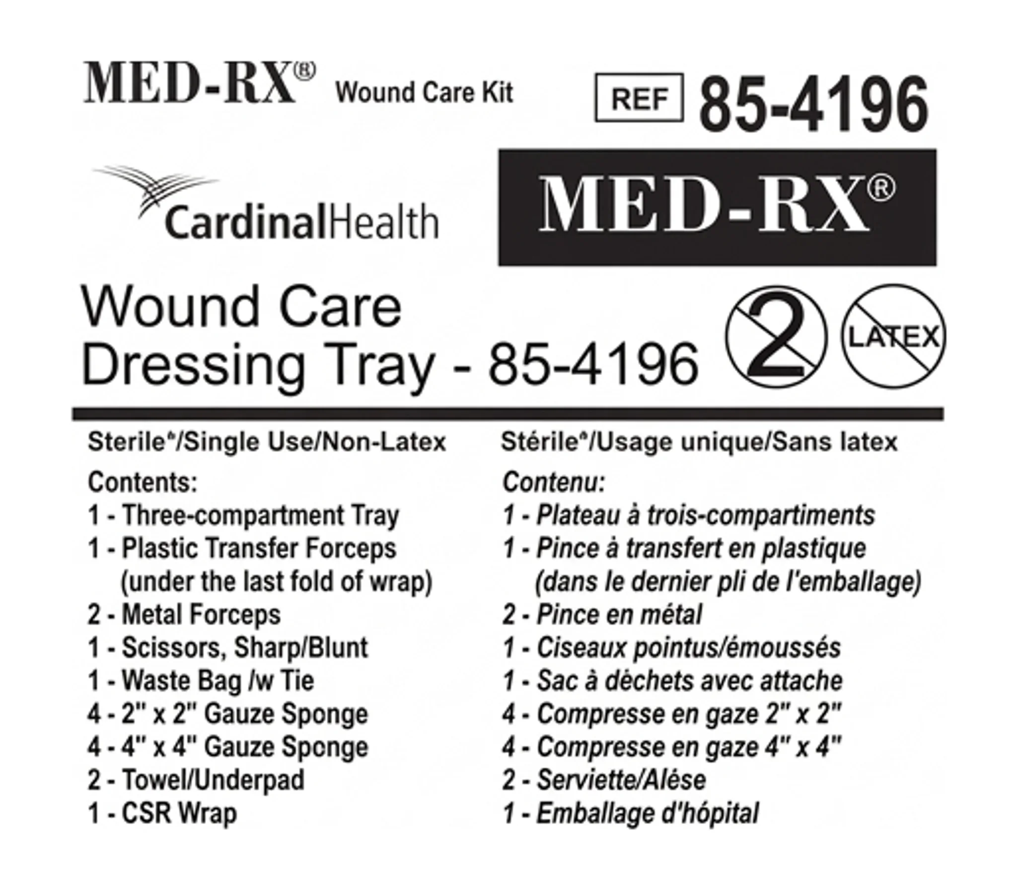 Wound Care Dressing Tray - 85-4196