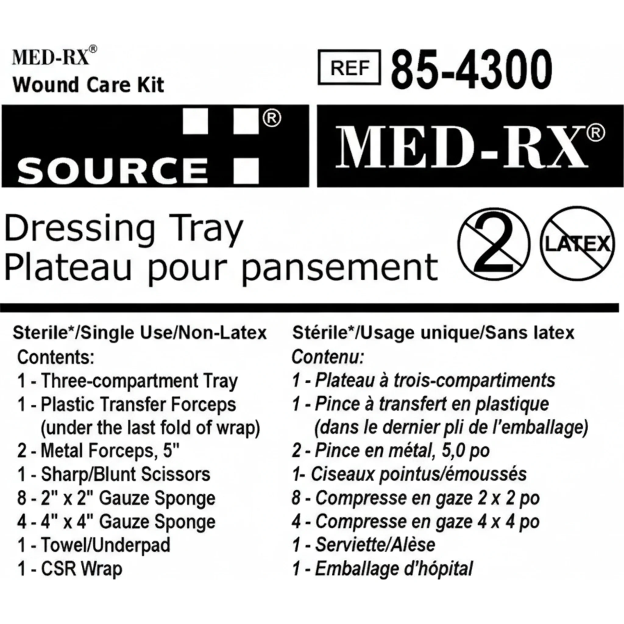 Med-Rx® Dressing Tray- 85-4300