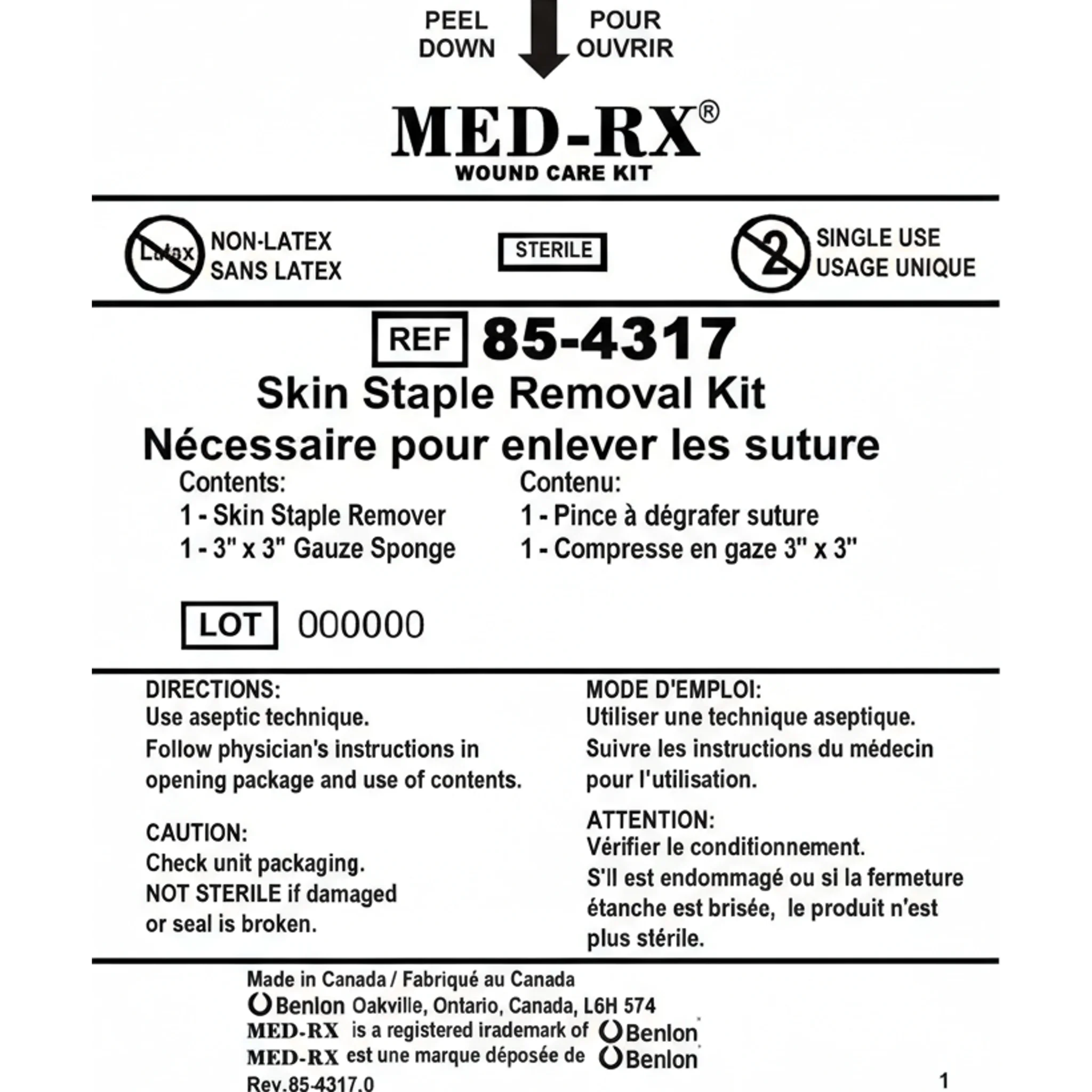 Med-Rx® Skin Staple Removal Kit- 85-4317