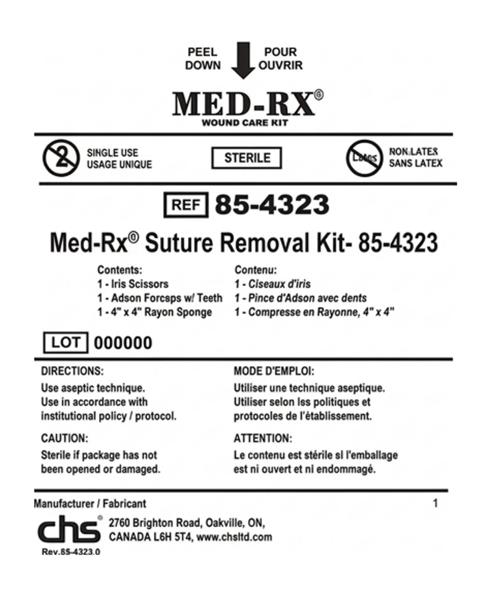 Med-Rx® Suture Removal Kit- 85-4323