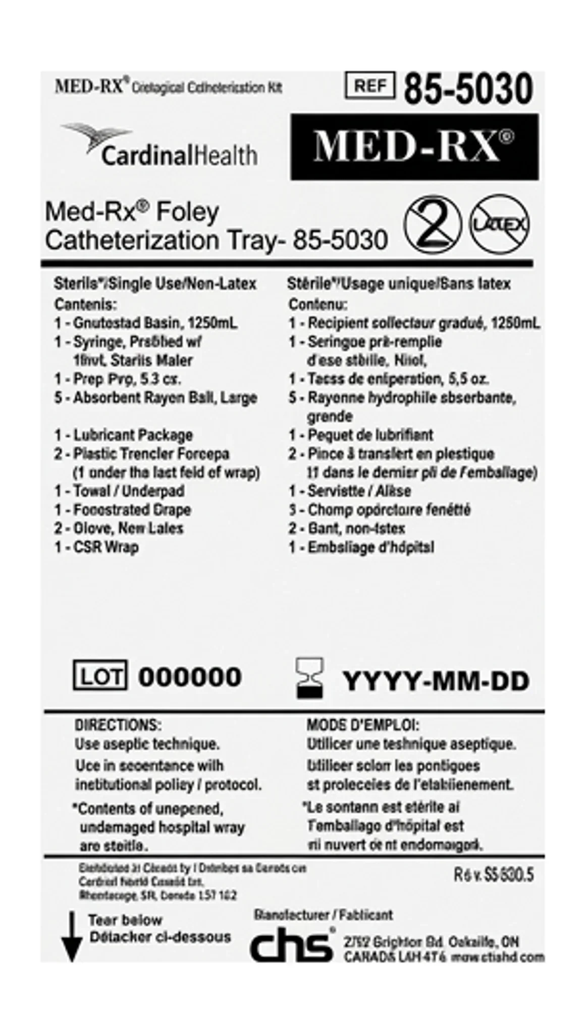 Med-Rx® Foley Catheterization Tray- 85-5030