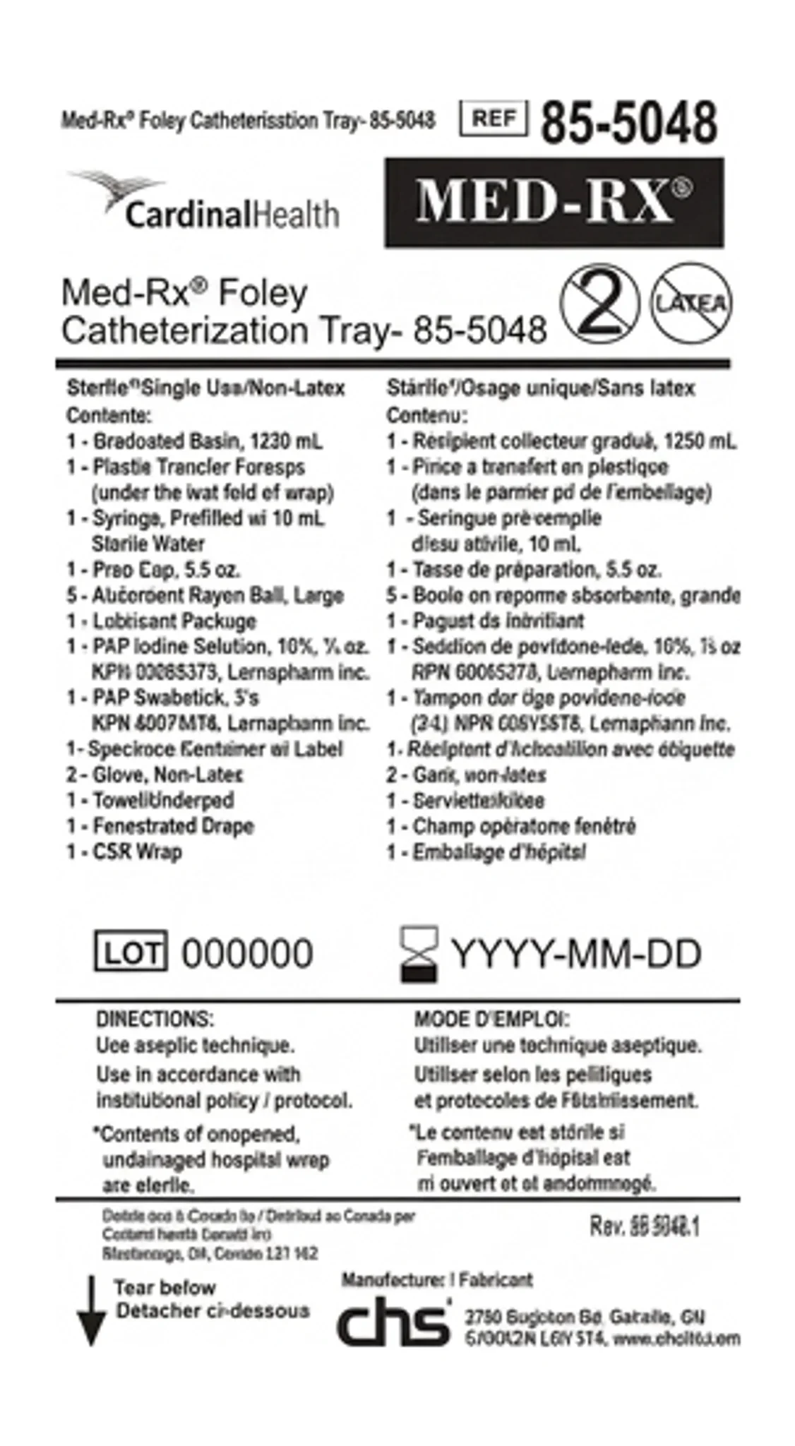Med-Rx® Foley Catheterization Tray- 85-5048