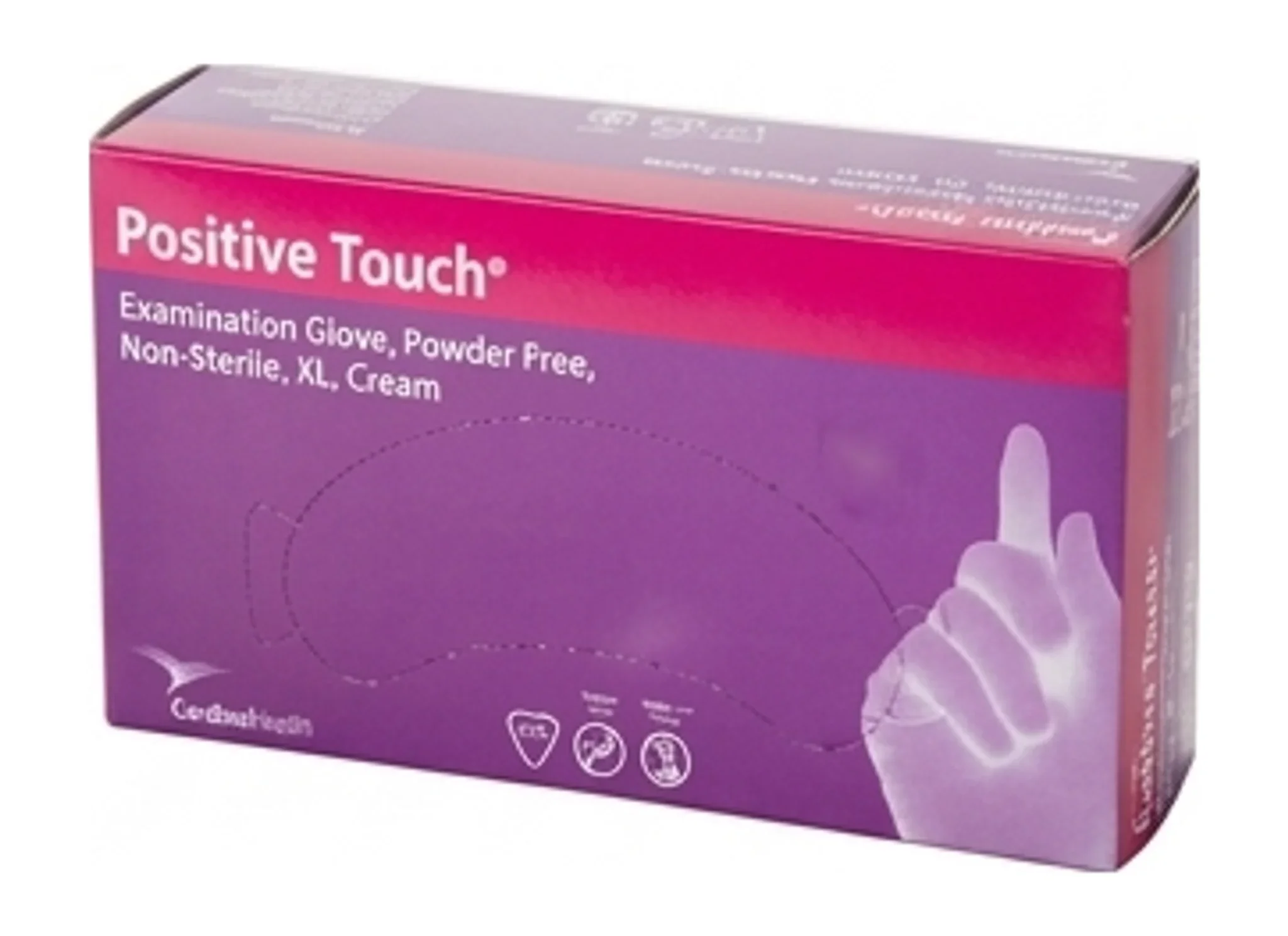 Positive Touch® Examination Glove, Powder Free, Non-Sterile, XL, Cream