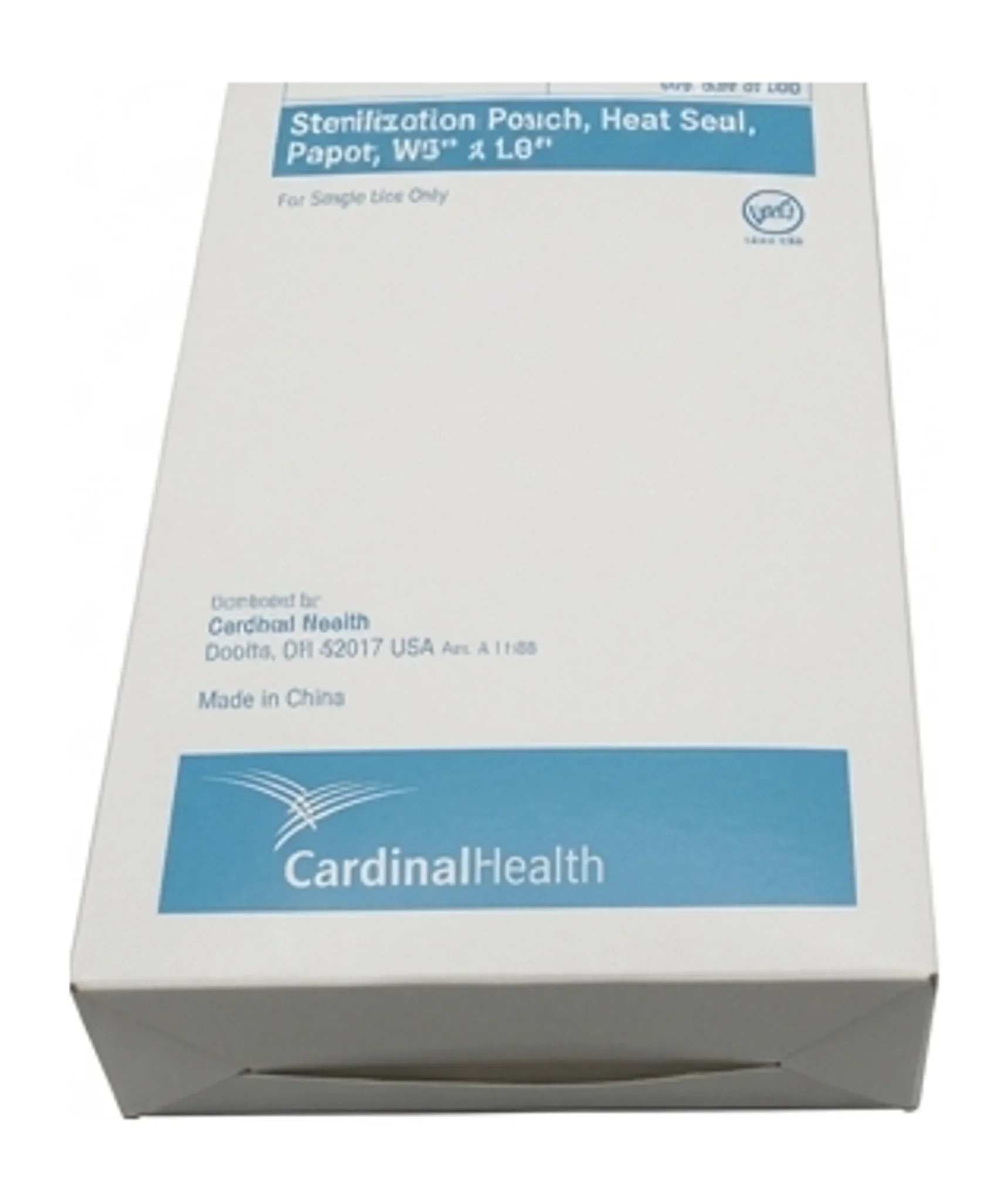 Sterilization Pouch, Heat Seal, Paper, W3" x L8"