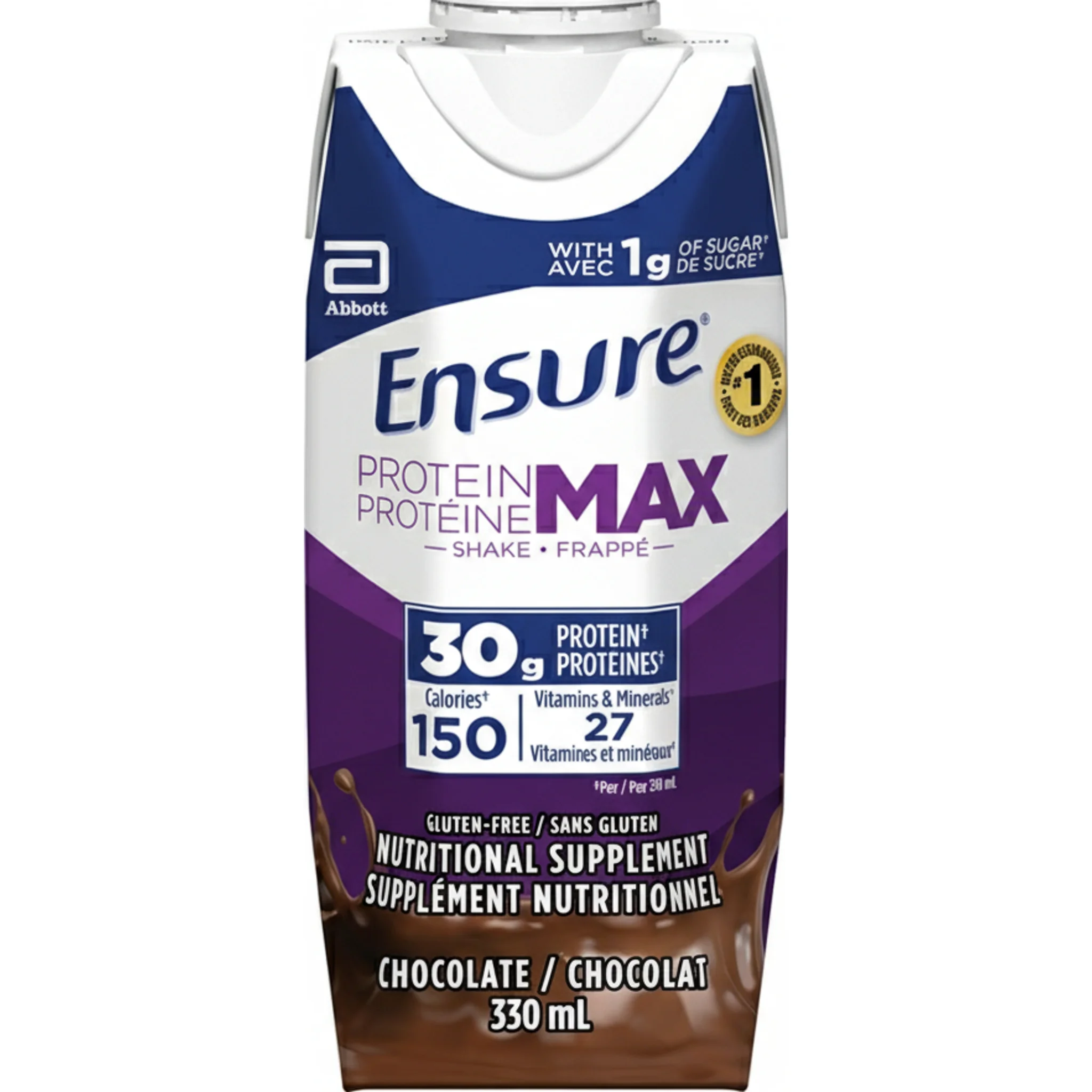 Ensure® Protein Max 30g Chocolate, 330mL cartons,3 x 4/case