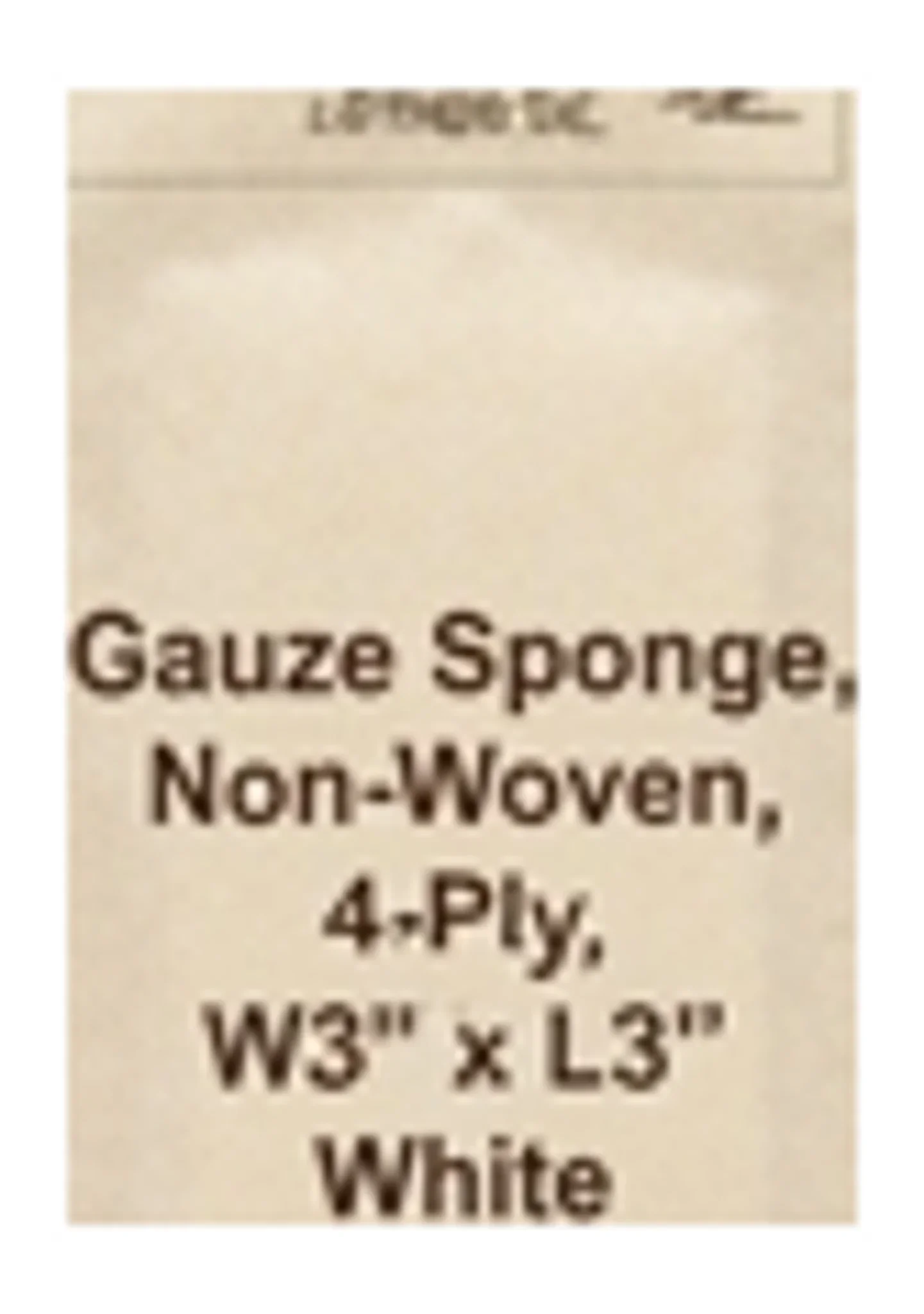 Gauze Sponge, Non-Woven, 4-Ply, W3" x L3" White