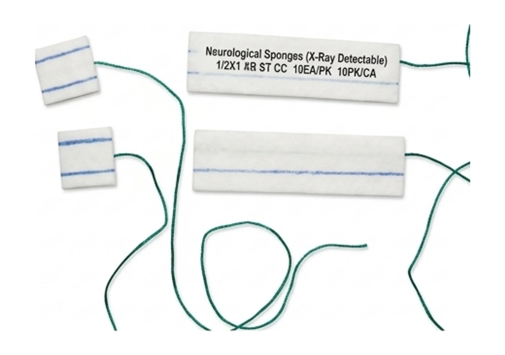 Neurological Sponges (X-Ray Detectable) 1/2X1 XR ST CC 10EA/PK 10PK/CA