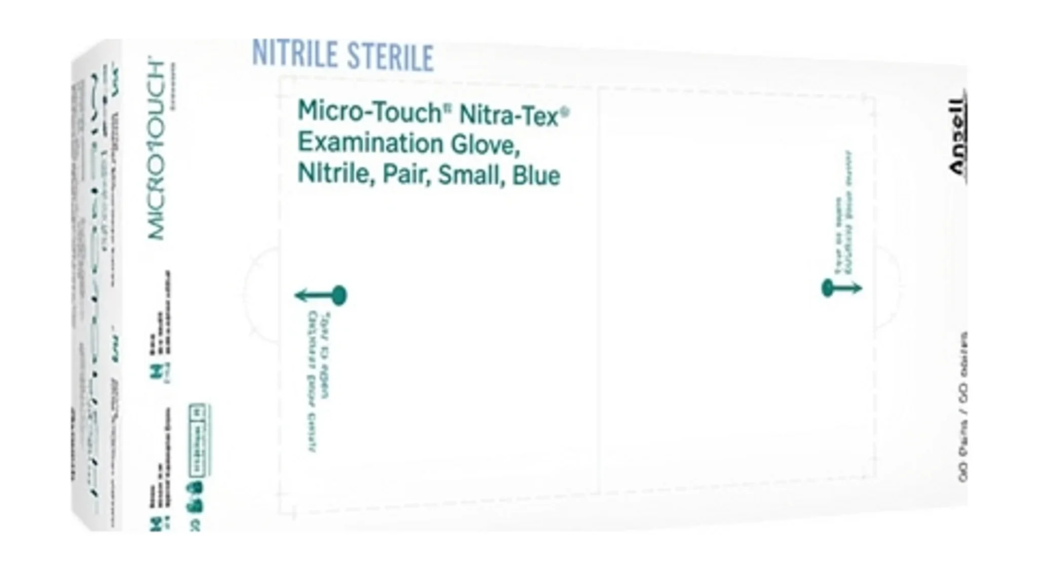 Micro-Touch® Nitra-Tex® Examination Glove, Nitrile, Pair, Small, Blue