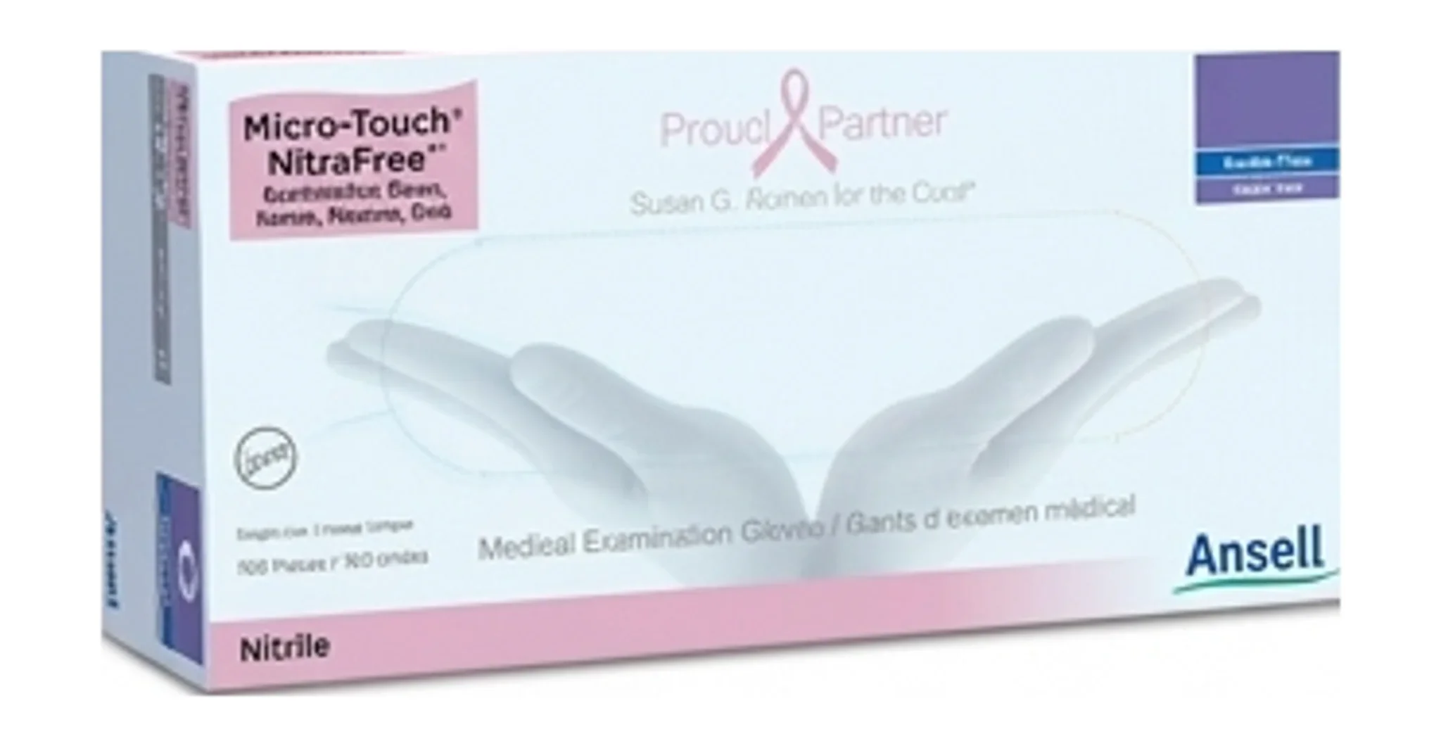 Micro-Touch® NitraFree™ Examination Glove, Nitrile, Medium, Pink