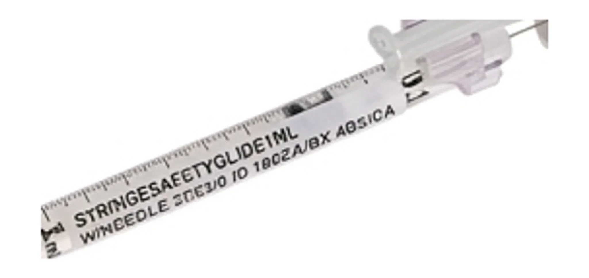 SYRINGESAFETYGLIDE1ML W/NEEDLE 27X3/8 ID 100EA/BX 4BX/CA