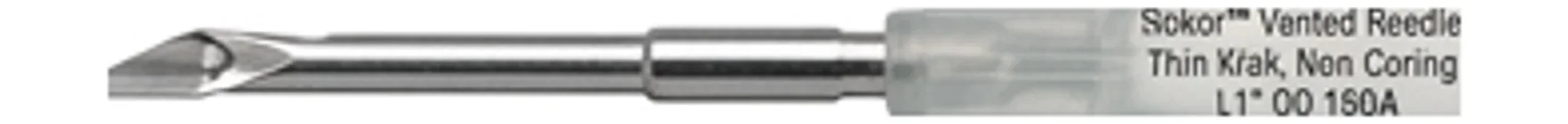 Nokor™ Vented Needle, Thin Wall, Non-Coring, L1" OD 18GA