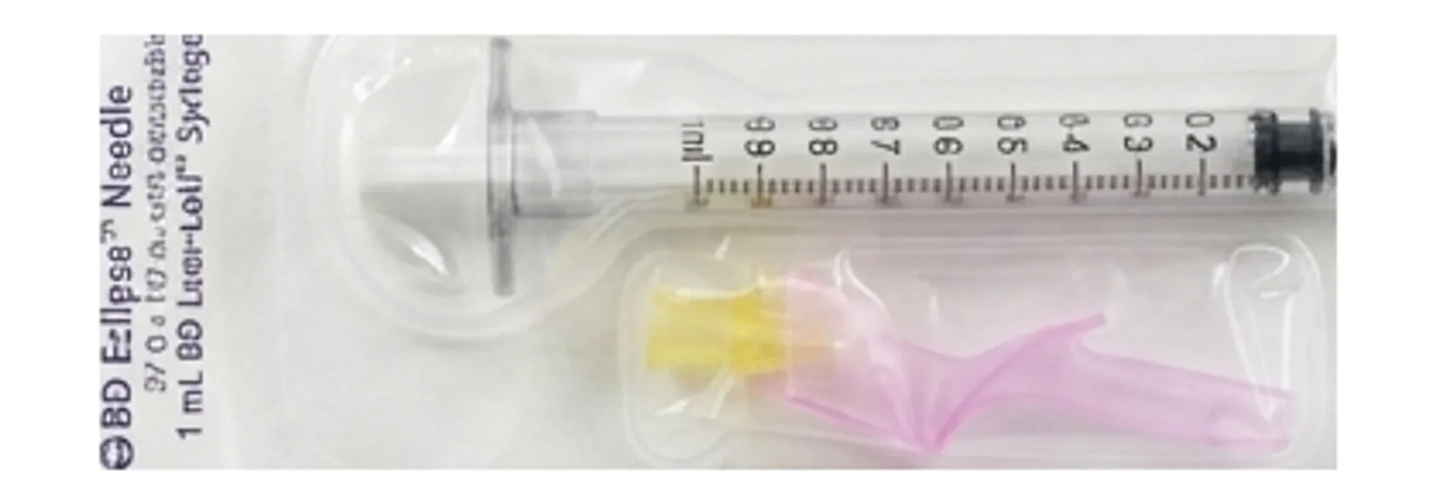 BD Eclipse™ Needle 27 G x 1/2 in. with detachable 1 mL BD Luer-Lok™ Syringe