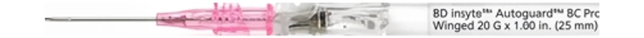 BD Insyte™ Autoguard™ BC Pro Winged 20 G x 1.00 in. (25 mm)