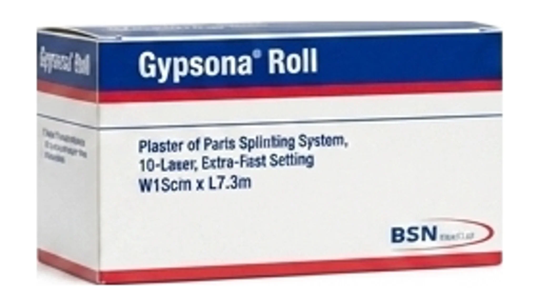 Gypsona® Roll, Plaster of Paris Splinting System, 10-Layer, Extra-Fast Setting, W15cm x L7.3m