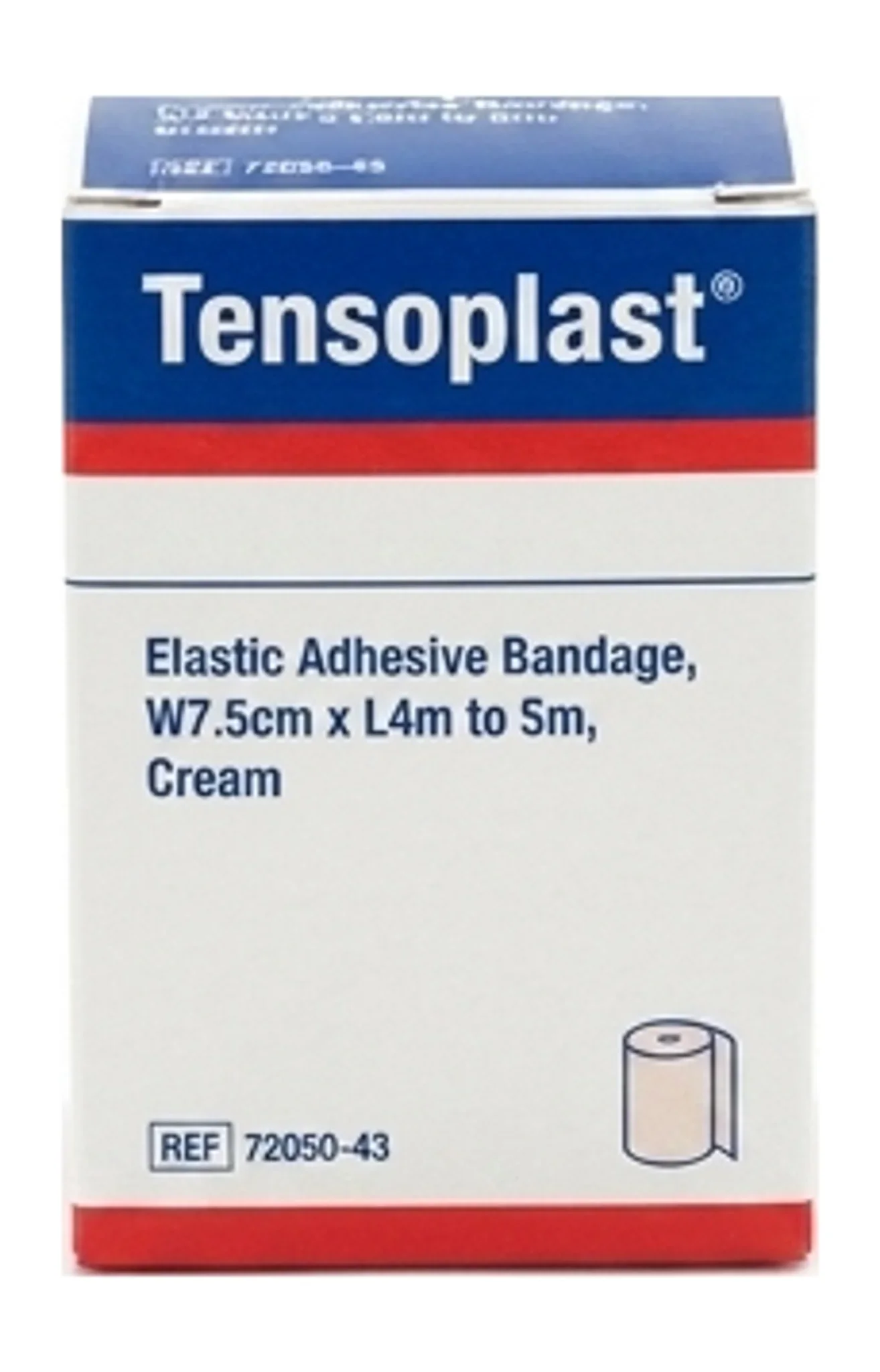 Tensoplast® Elastic Adhesive Bandage, W7.5cm x L4m to 5m, Cream