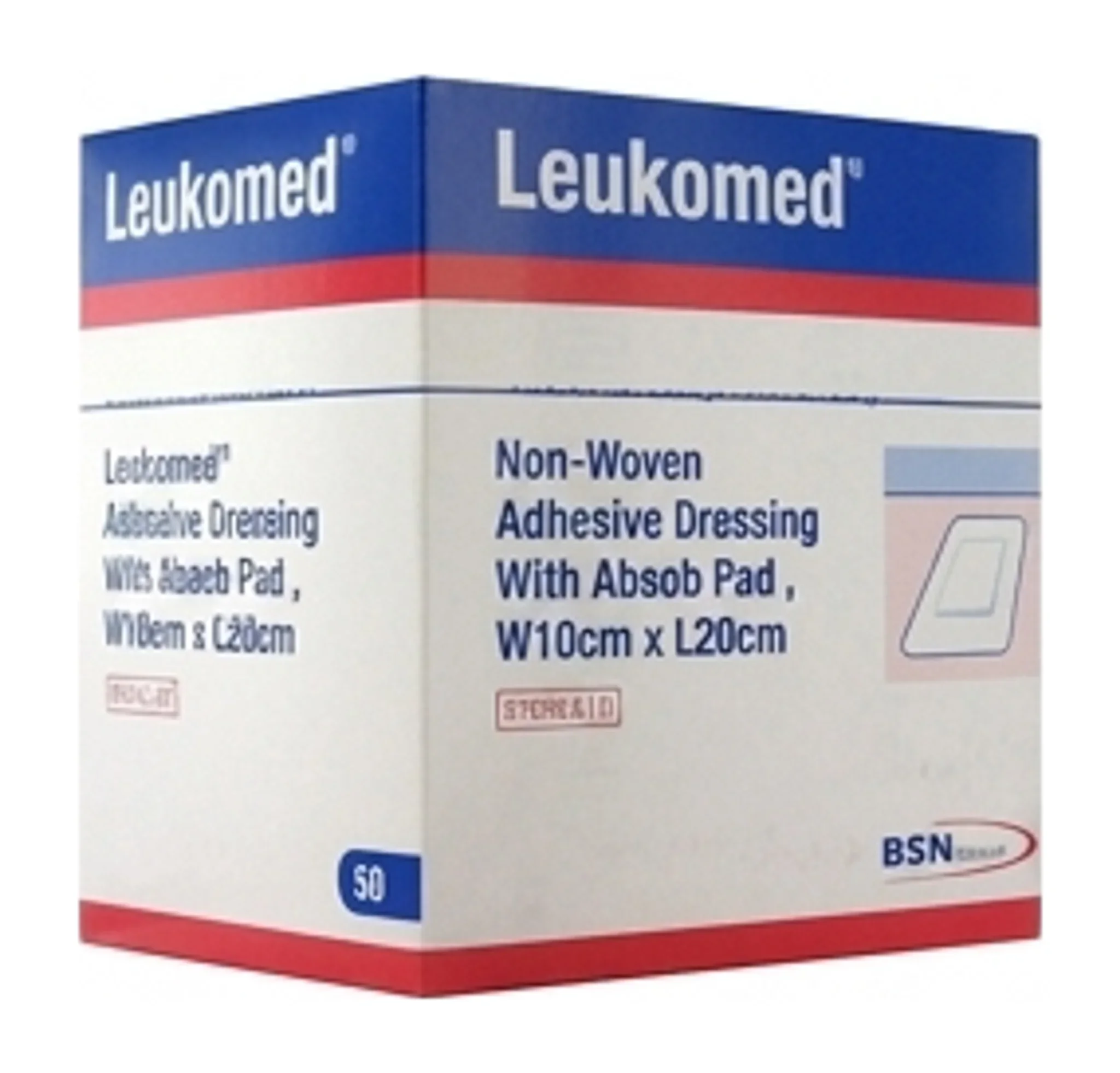 Leukomed® Non-Woven Adhesive Dressing With Absob Pad , W10cm x L20cm