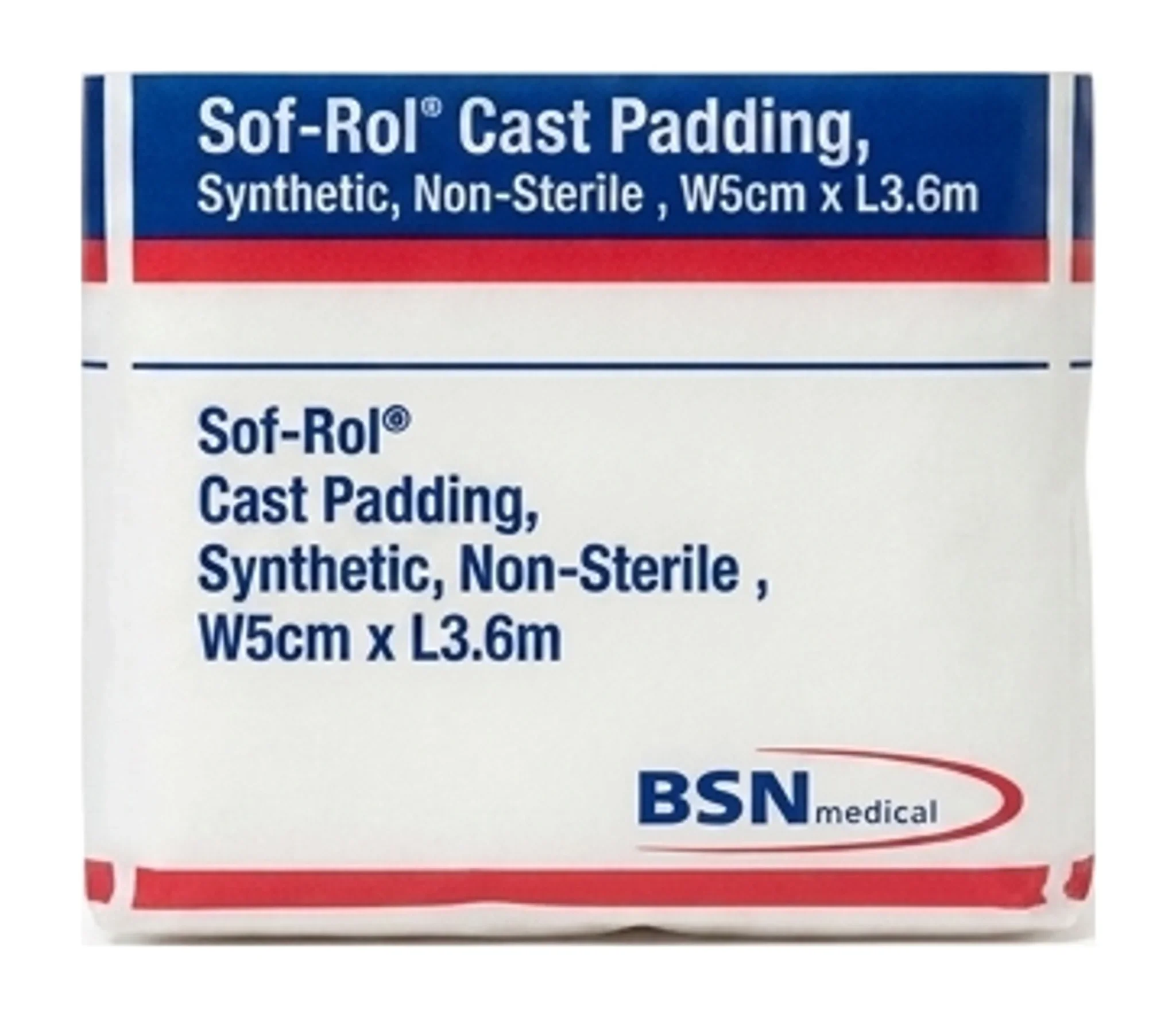 Sof-Rol® Cast Padding, Synthetic, Non-Sterile , W5cm x L3.6m