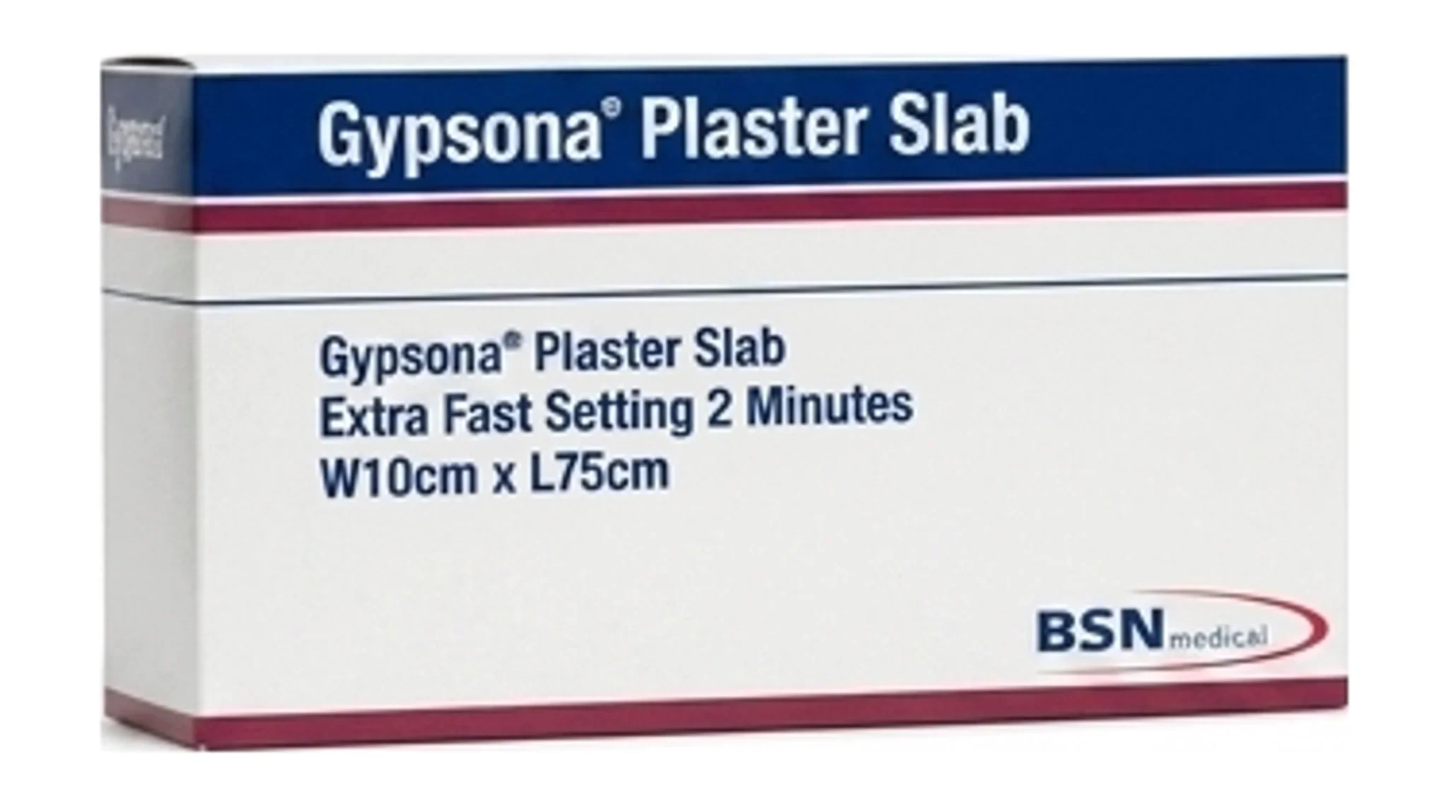 Gypsona® Plaster Slab, Extra Fast Setting 2 Minutes, W10cm x L75cm