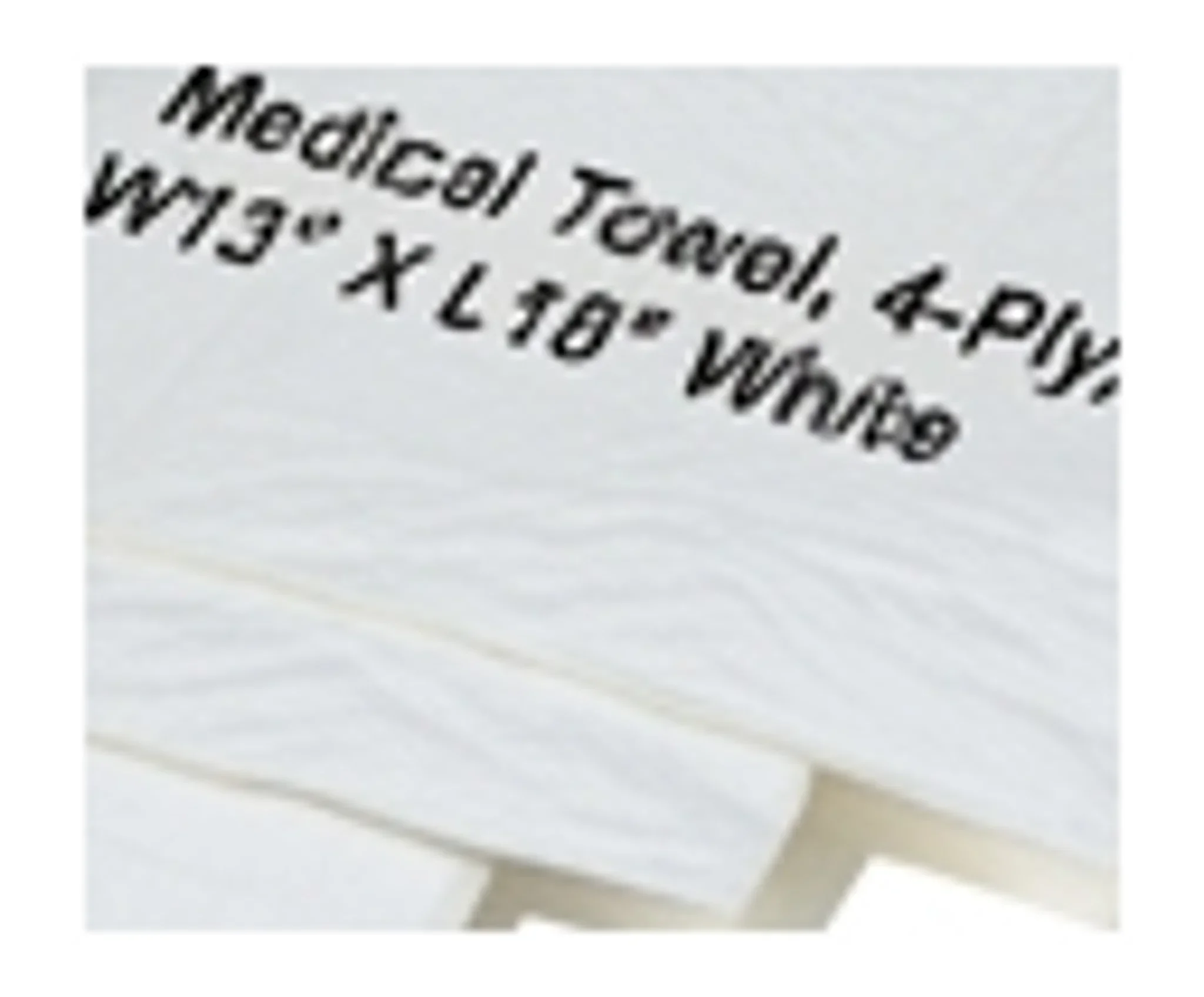Medical Towel, 4-Ply, W13" X L15" White