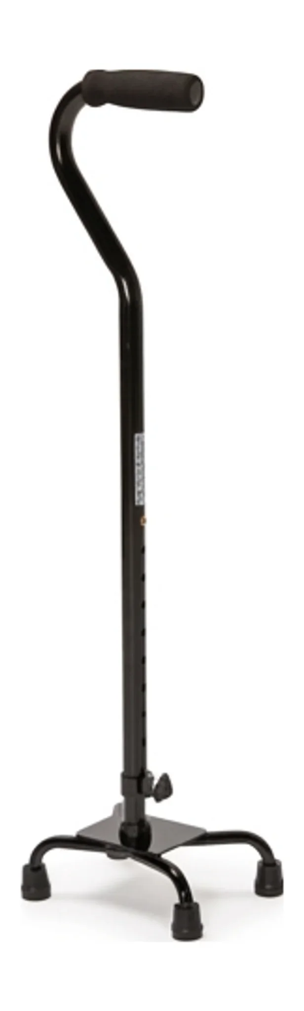 Cane, Push Button, 30" to 39" 300 lb, Black, Aluminum