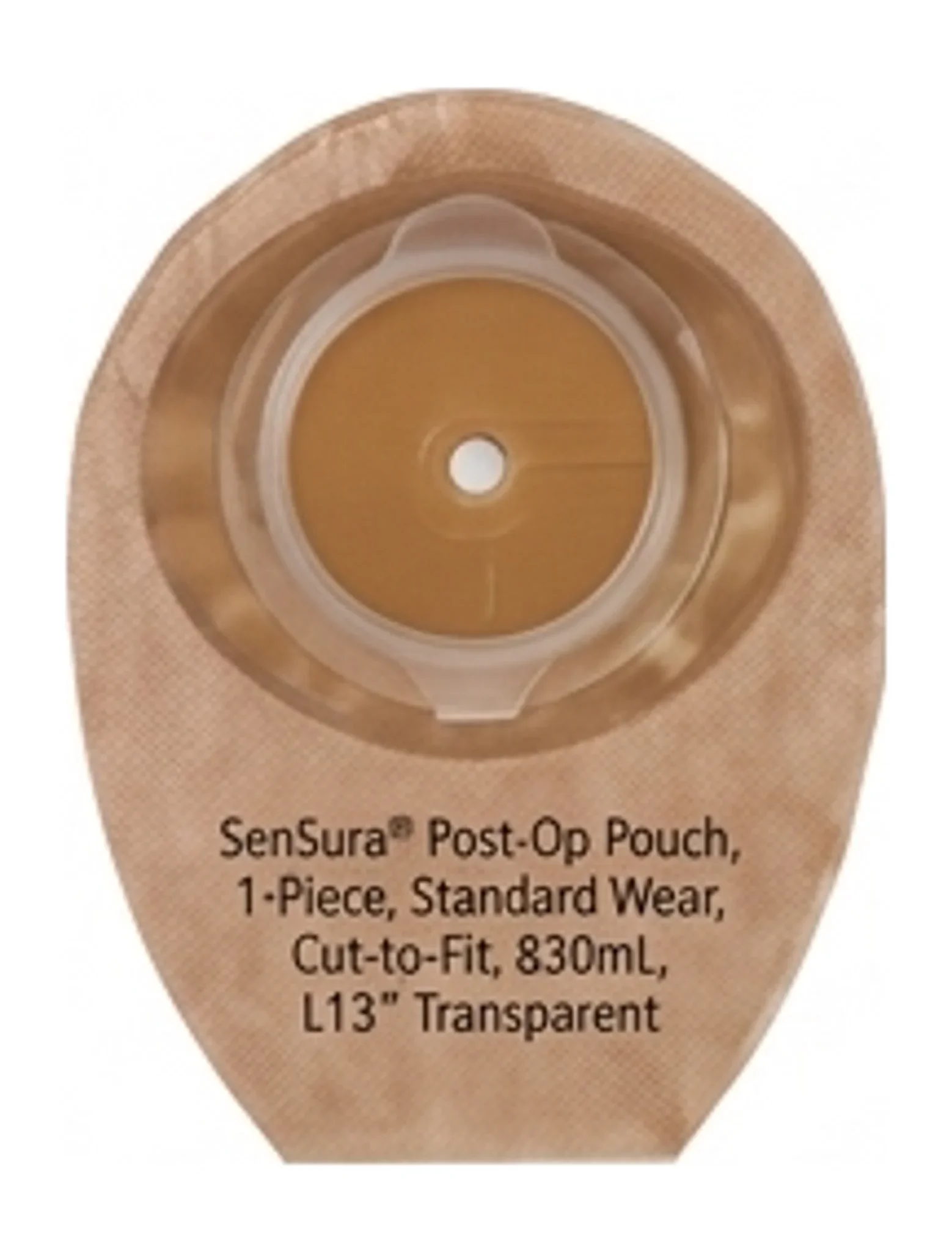 SenSura® Post-Op Pouch, 1-Piece, Standard Wear, Cut-to-Fit, 830mL, L13" Transparent