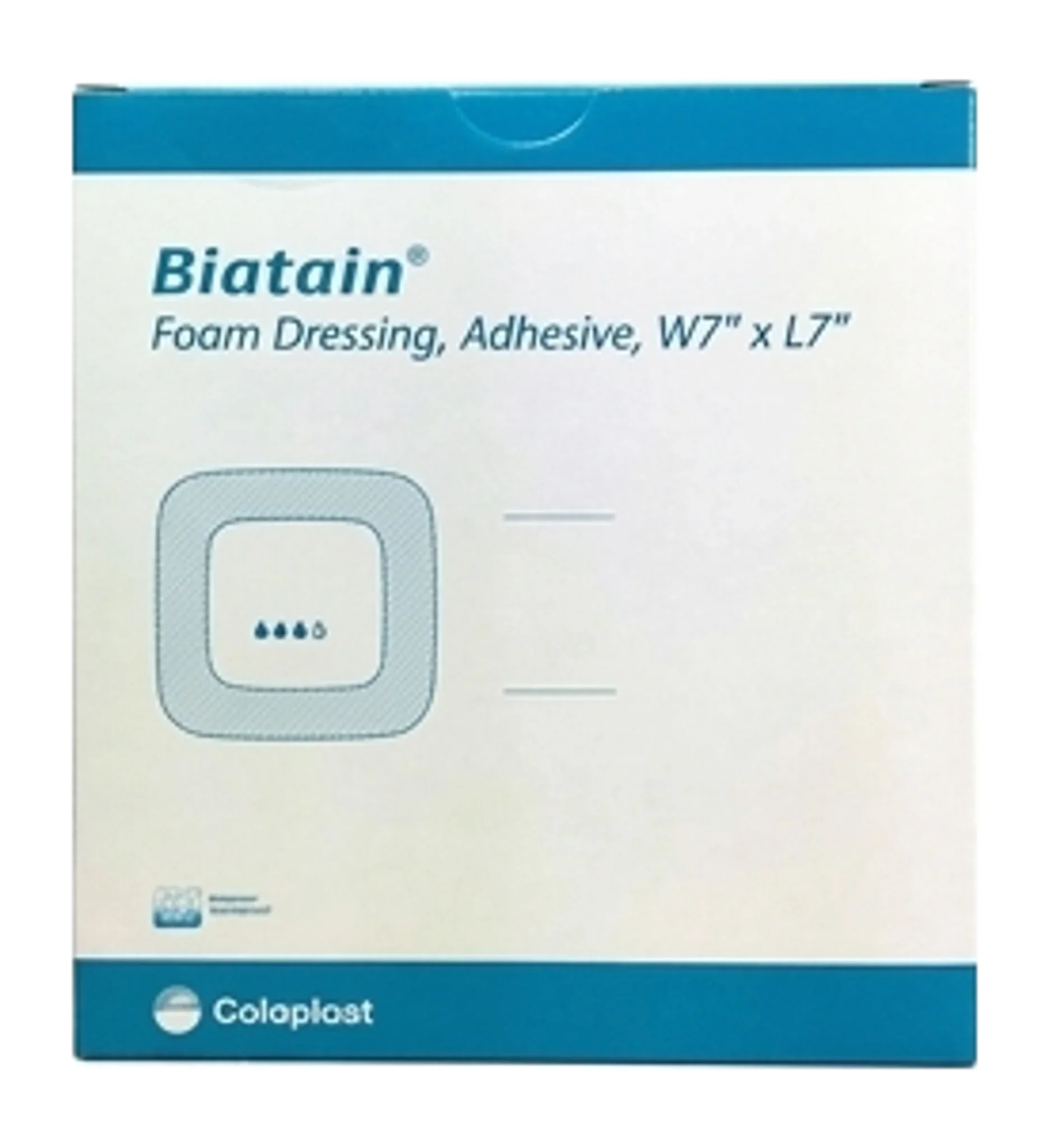 Biatain® Foam Dressing, Adhesive, W7" x L7"
