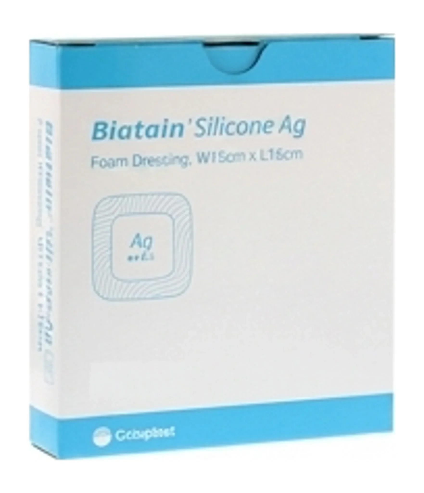 Biatain® Silicone Ag Foam Dressing, W15cm x L15cm