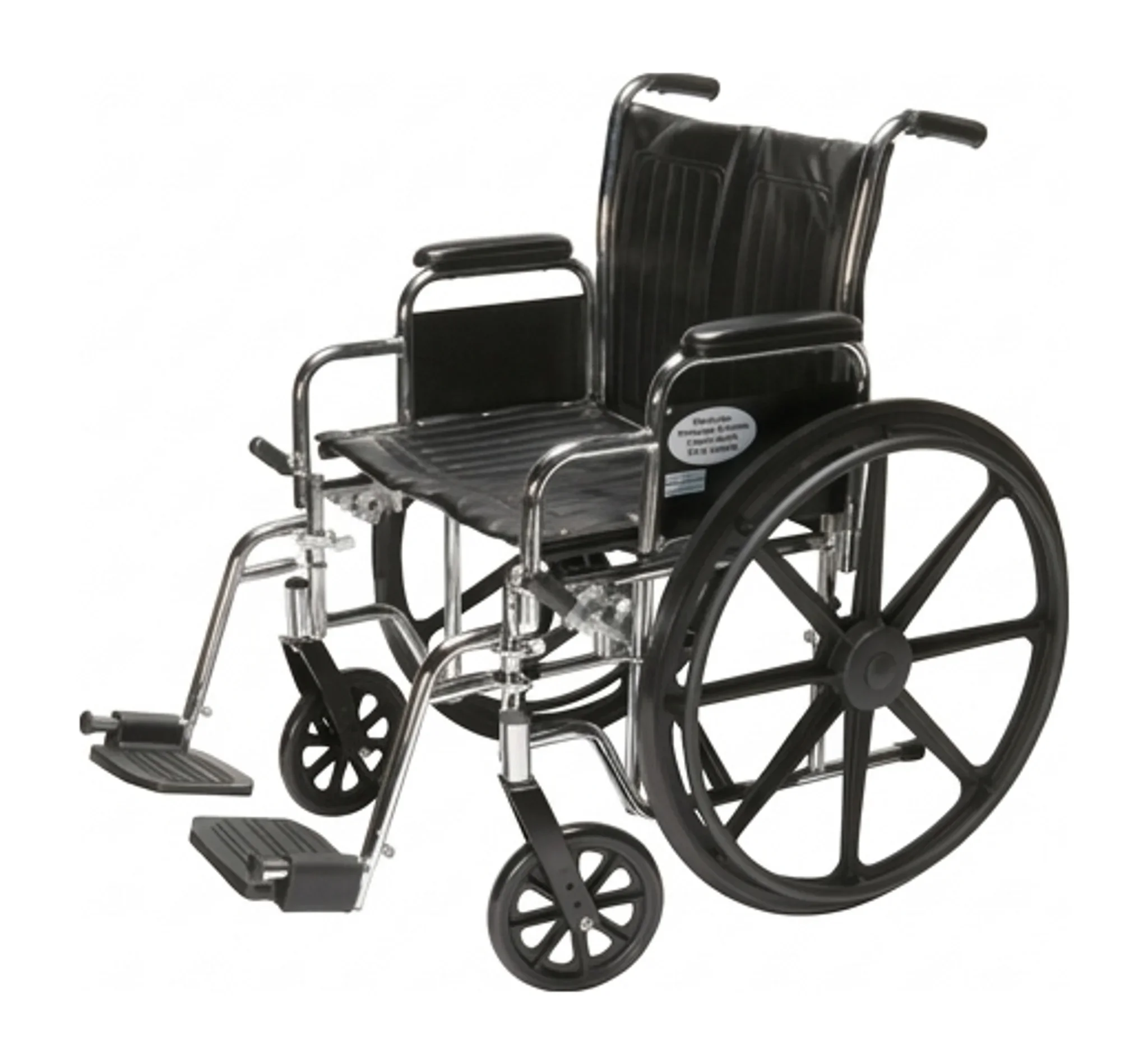 Wheelchair, Swing Away Footrest, Chrome Finish, 500 lb Capacity