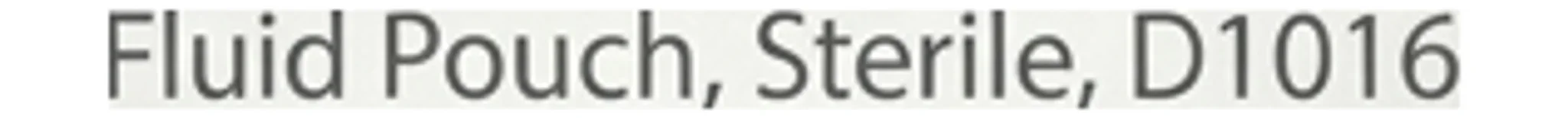 Fluid Pouch, Sterile, D1016