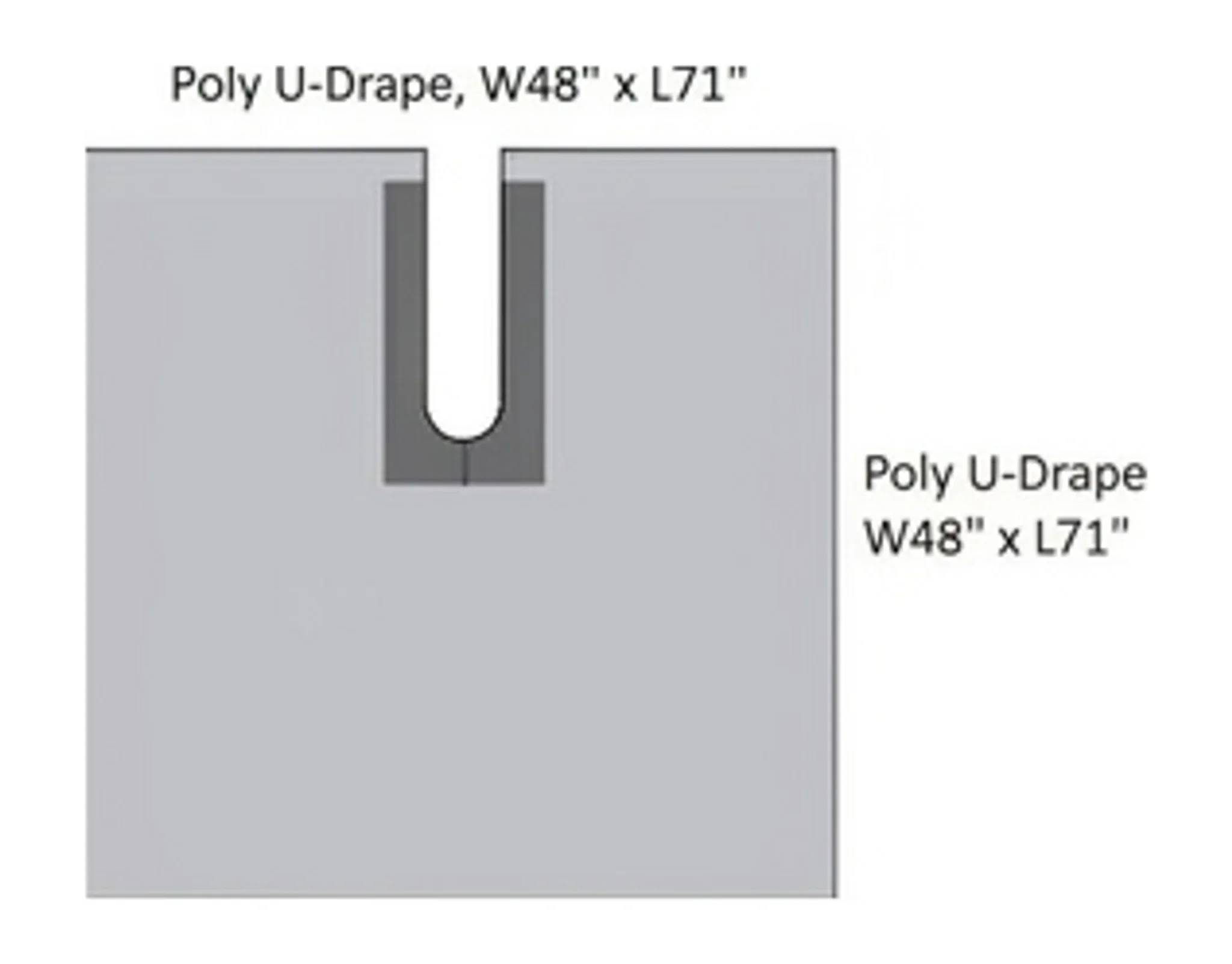 Poly U-Drape, W48" x L71"