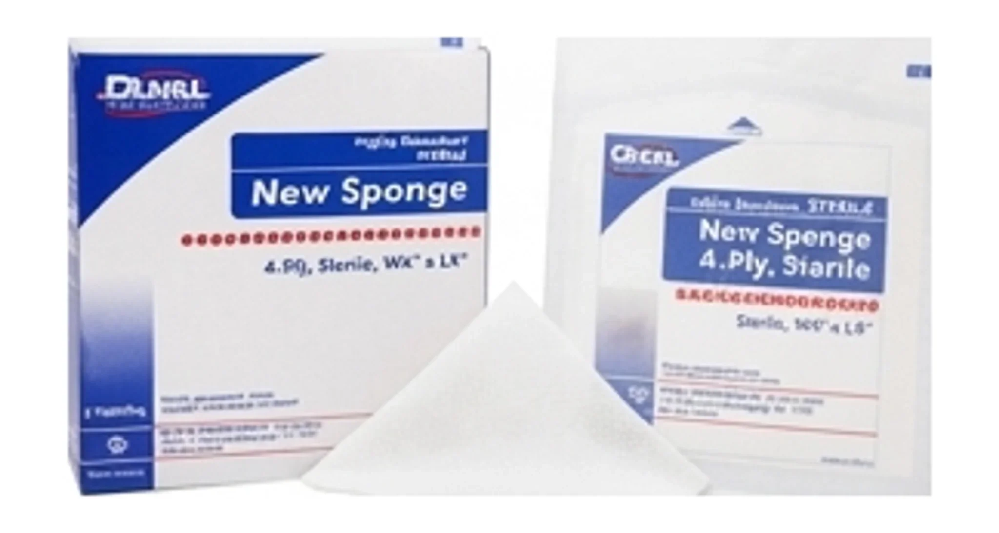 New Sponge, 4-Ply, Sterile, W4" x L4"