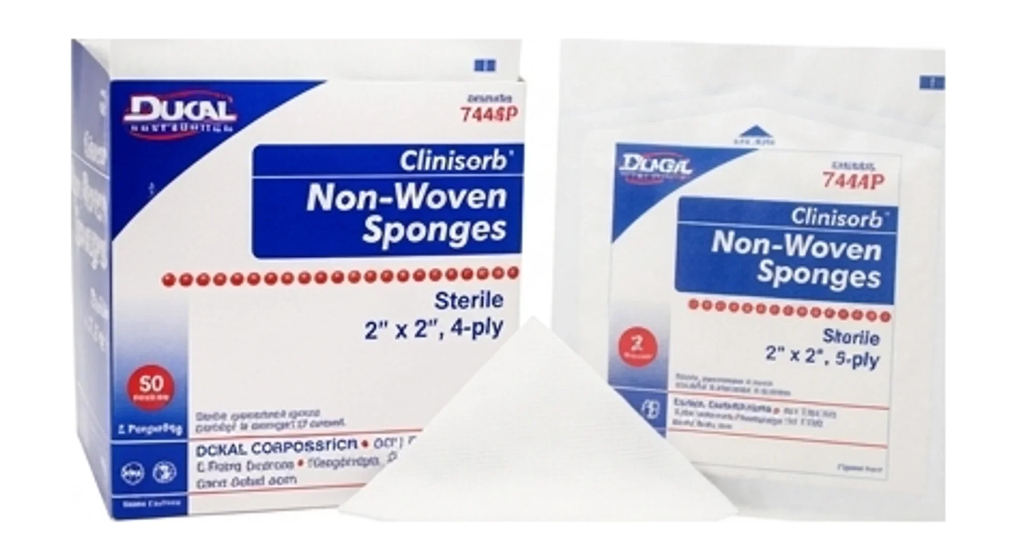 Clinisorb Non-Woven Sponges, Sterile, 2" x 2", 4-ply