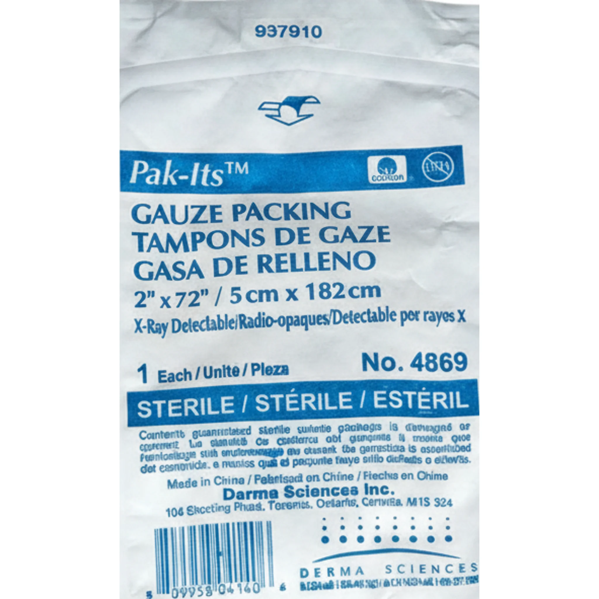 Gauze Packing Strip, W2" x L72"