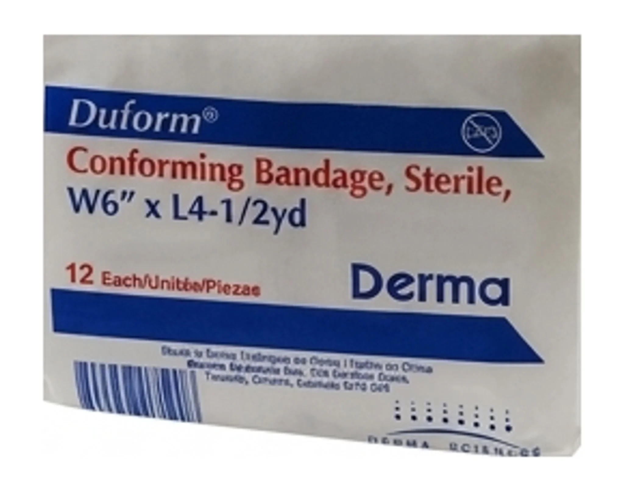 Duform® Conforming Bandage, Sterile, W6" x L4-1/2yd