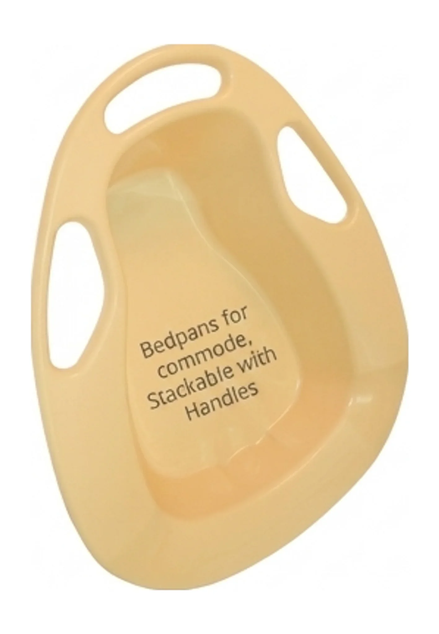 Bedpans for commode, Stackable with Handles