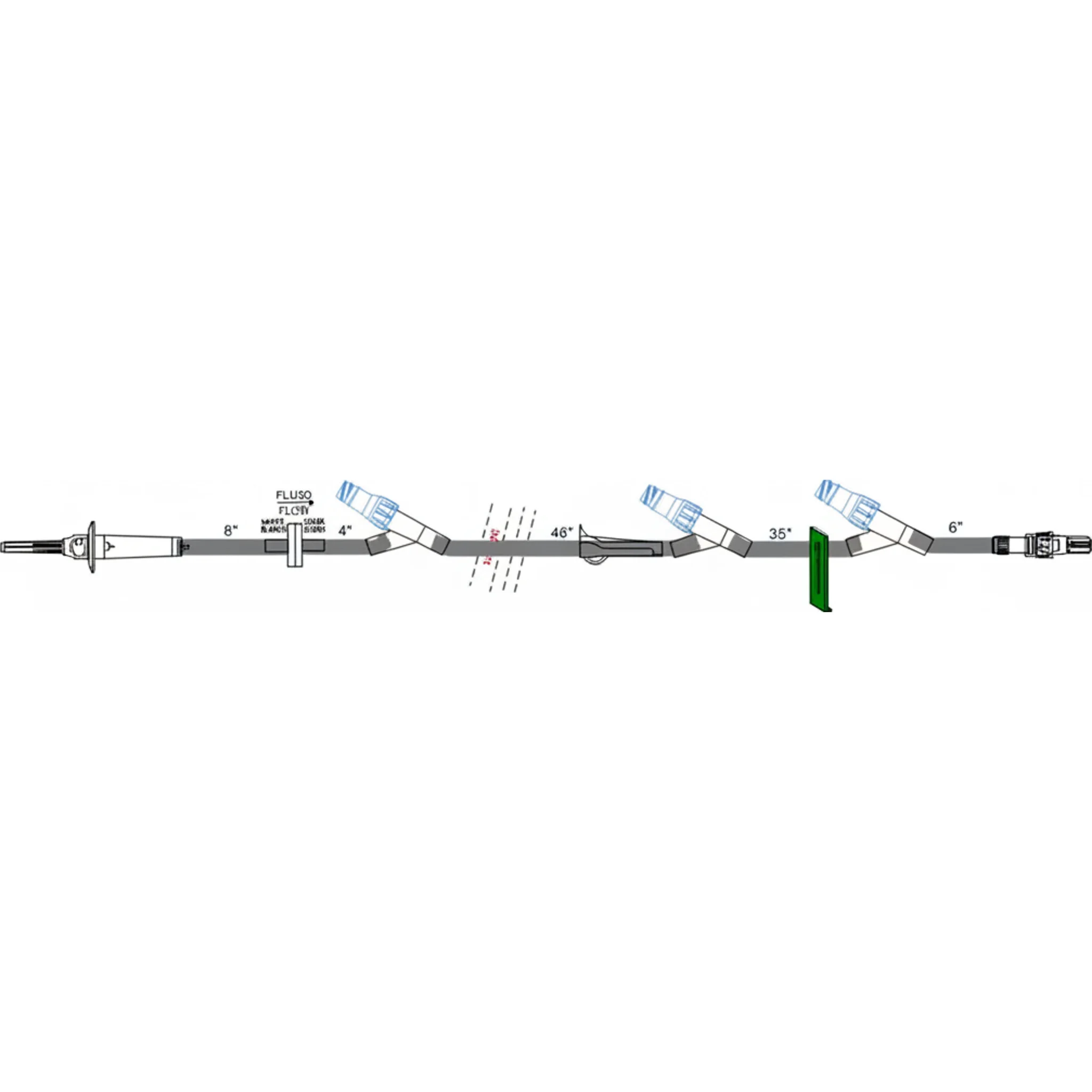 SET 106IN 60 DROP 3 CLAVE LUER LTX/DEHP FREE 50EA/CA
