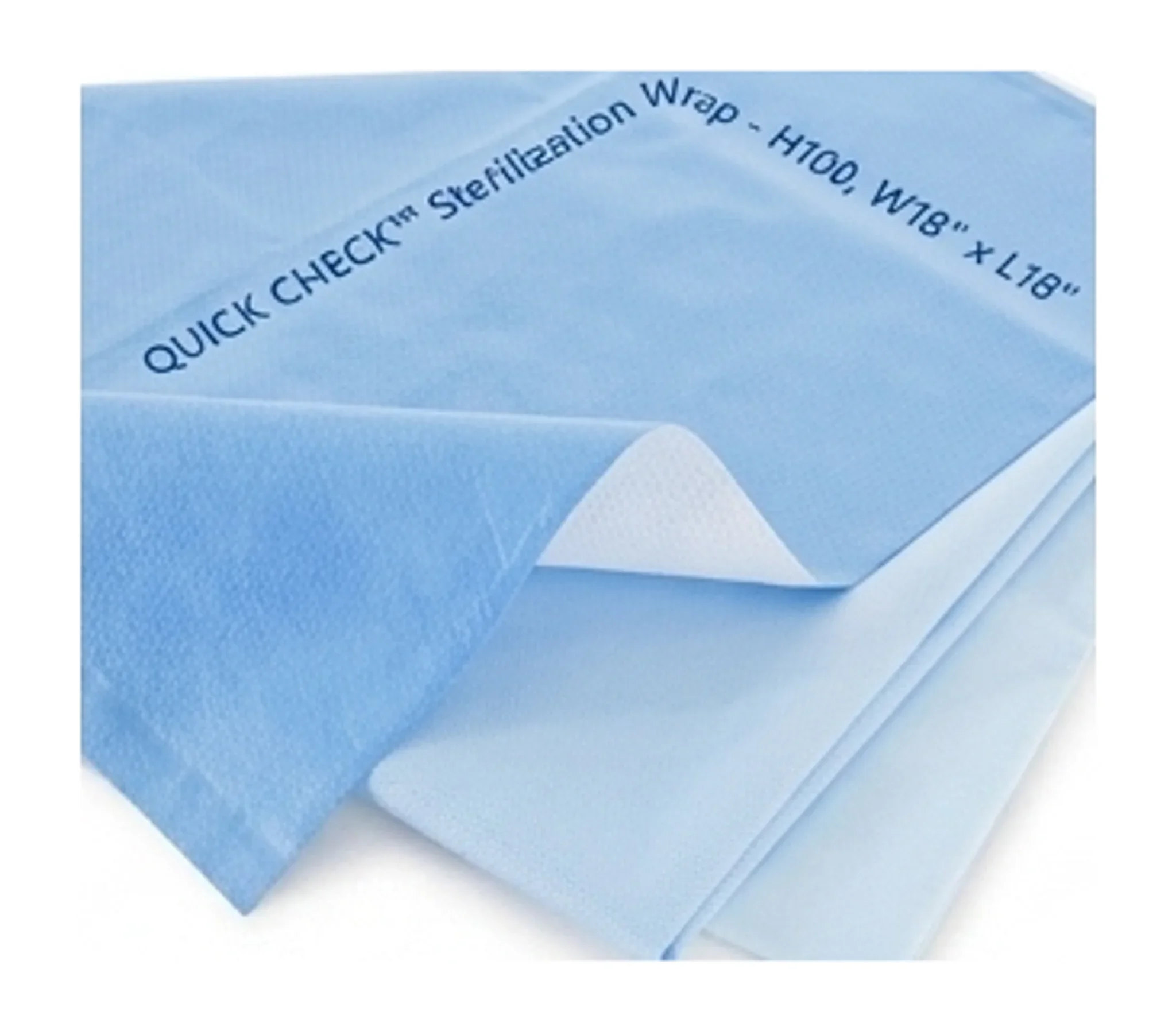 QUICK CHECK™ Sterilization Wrap - H100, W18" x L18"