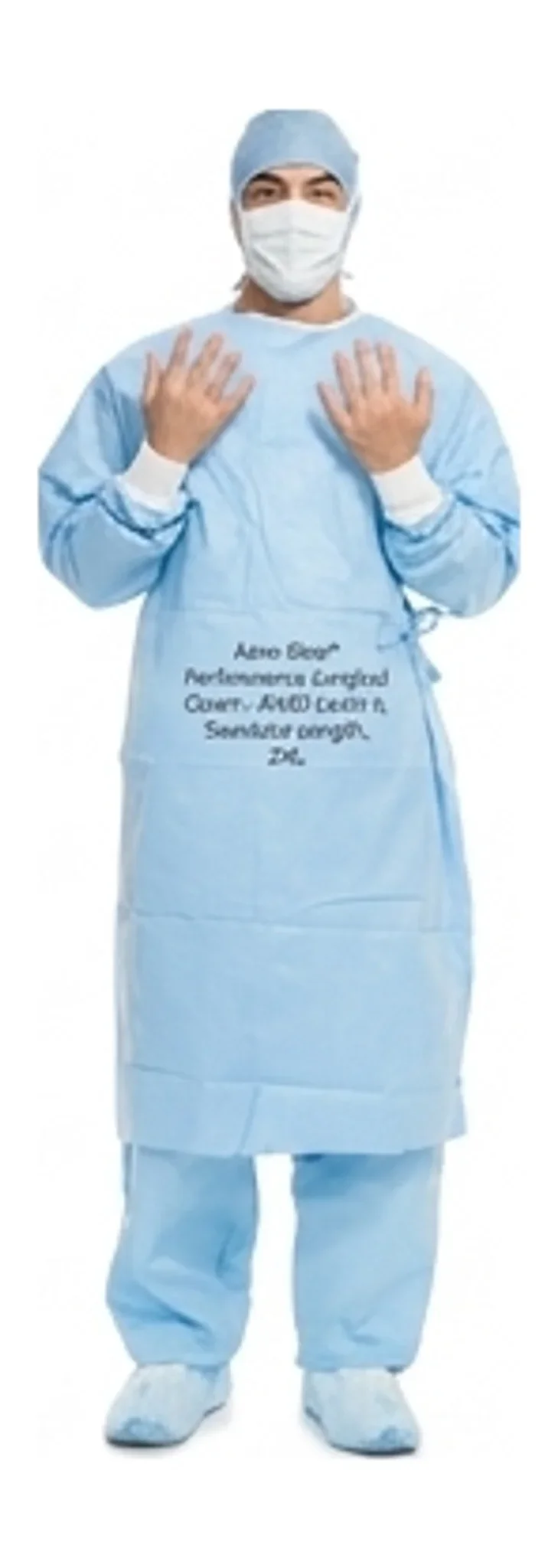 Aero-Blue* Performance Surgical Gown - AAMI Level 3, Standard Length, 2XL